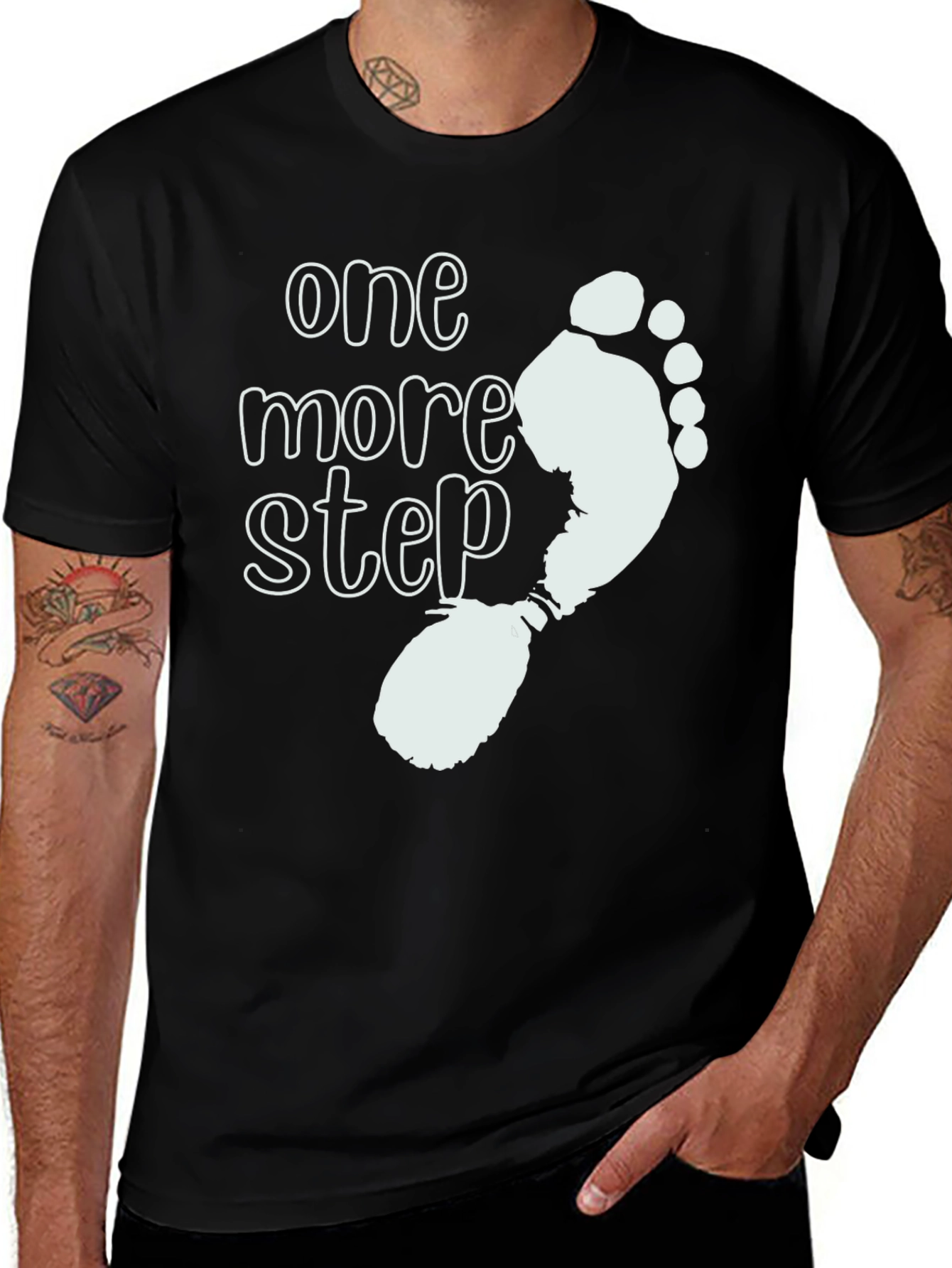 Variant 21 of One More Step Graphic Tee - Black