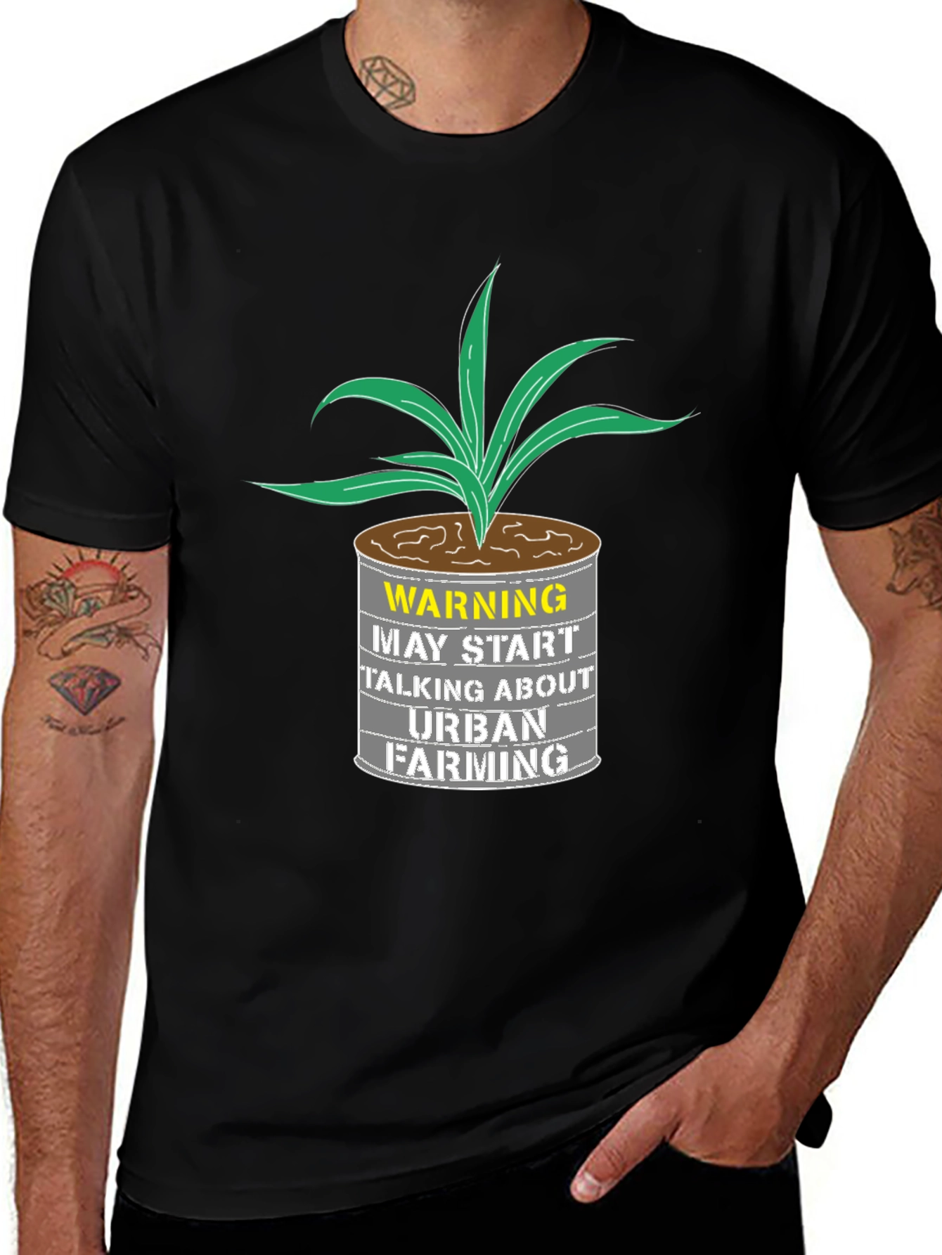 Variant 8 of Urban Farming T-Shirt - May Start Talking!