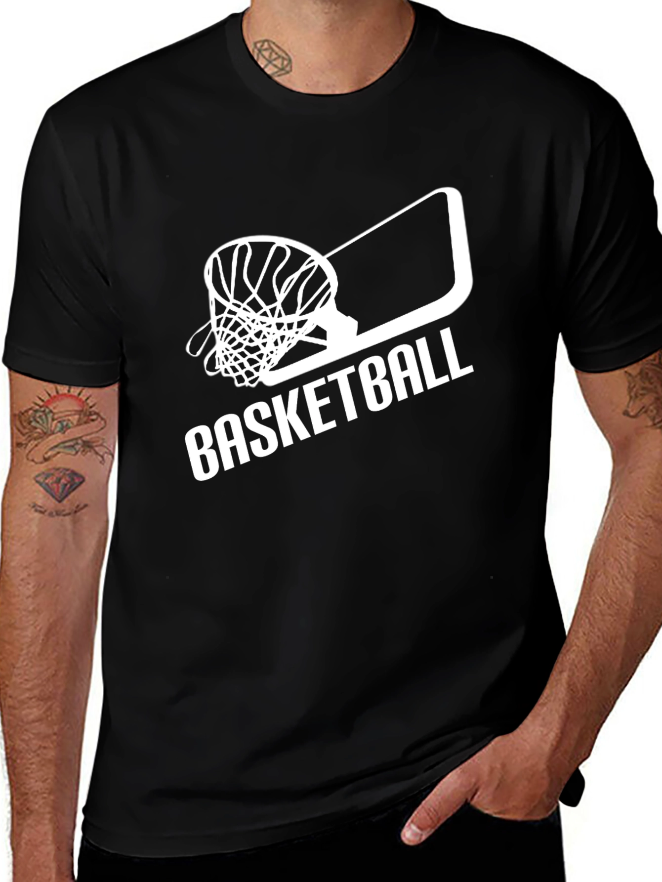 Variant 30 of Basketball Graphic Tee - Classic Black T-Shirt
