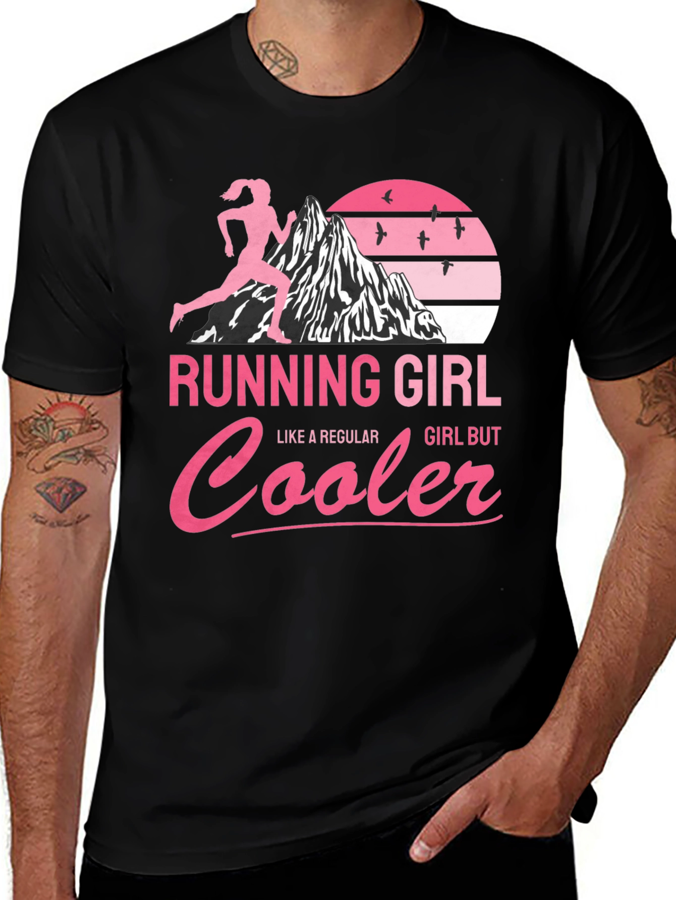 Variant 4 of Running Girl T-Shirt - Cool Runner Design