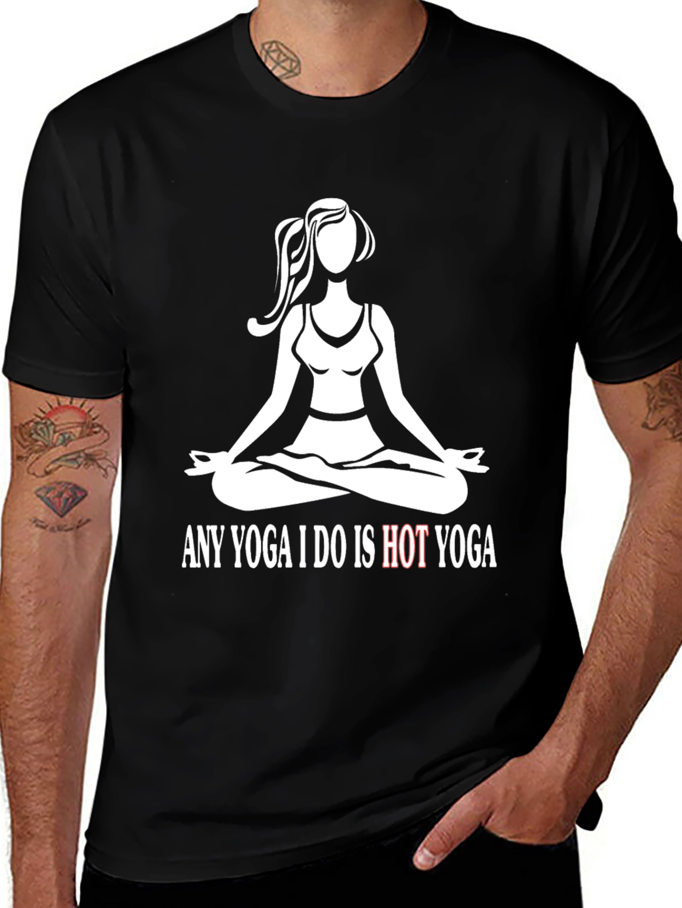 Variant 27 of Hot Yoga T-Shirt - Funny Workout Tee