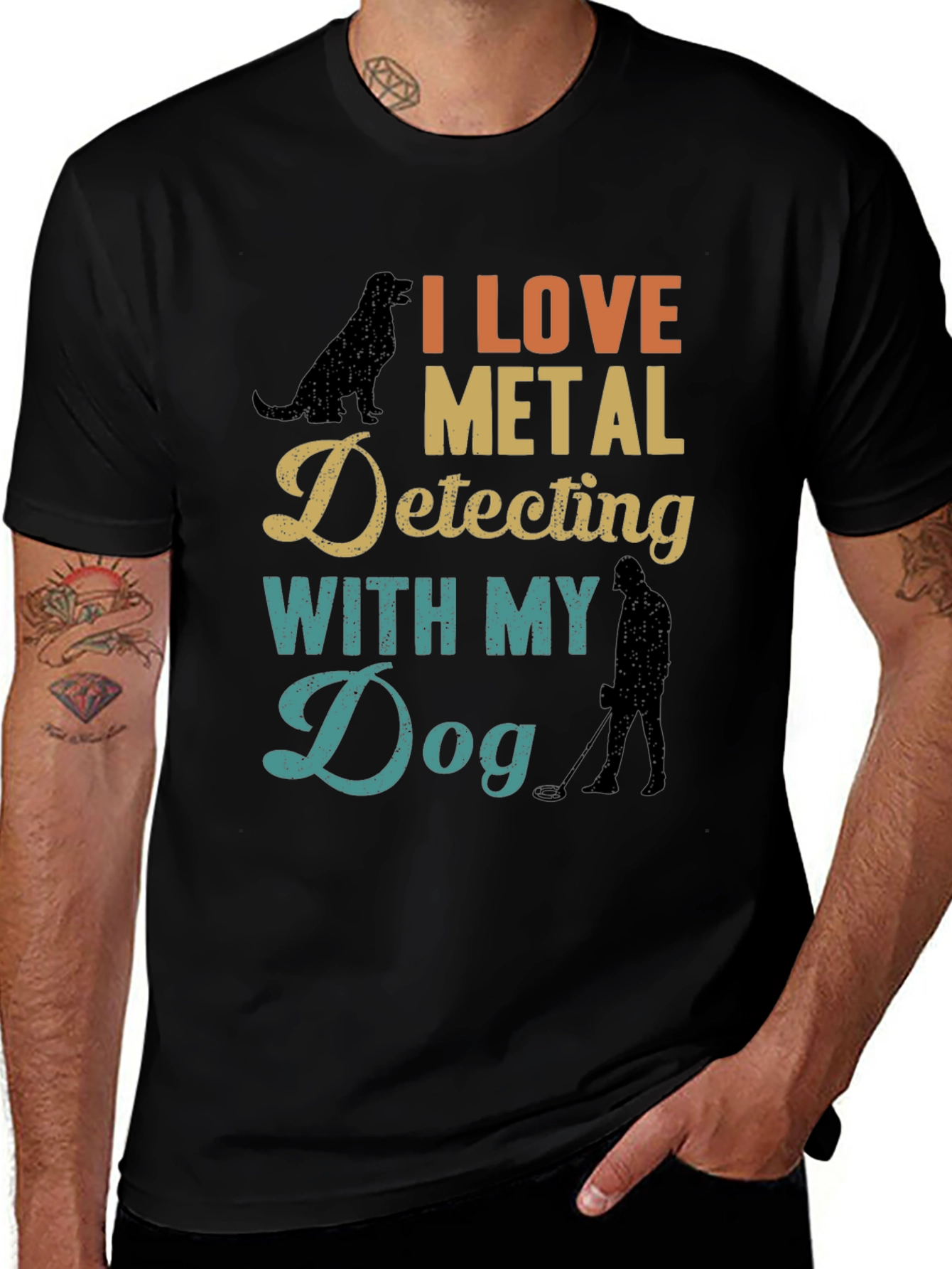 Variant 7 of I Love Metal Detecting with My Dog Tee