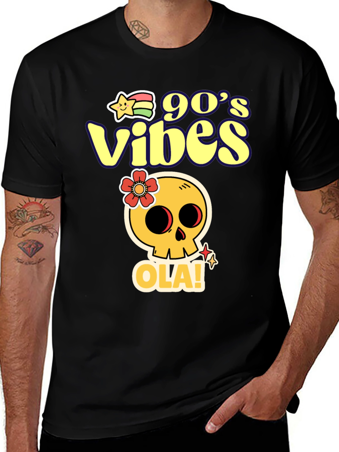 Variant 22 of 90's Vibes Skull Graphic T-Shirt