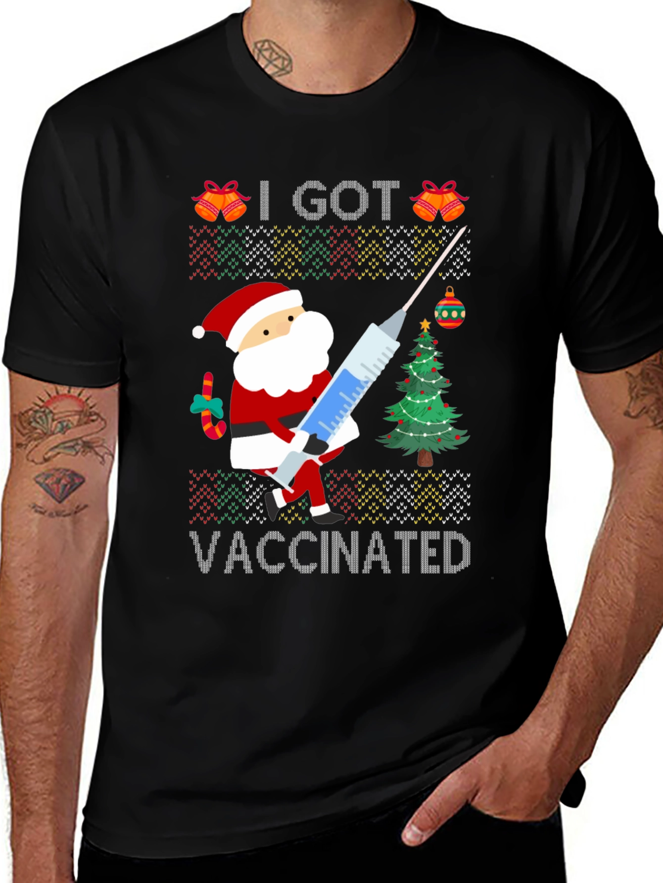 I Got Vaccinated Santa T-Shirt