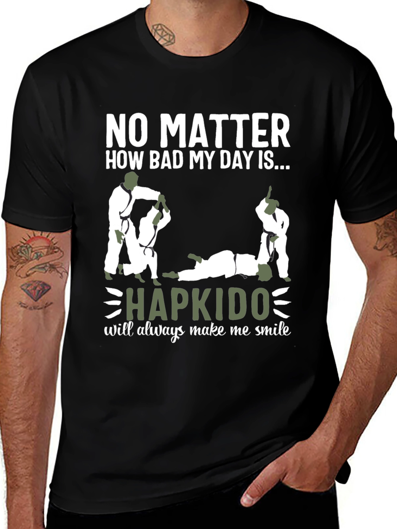 Hapkido T-Shirt: Makes Me Smile Design