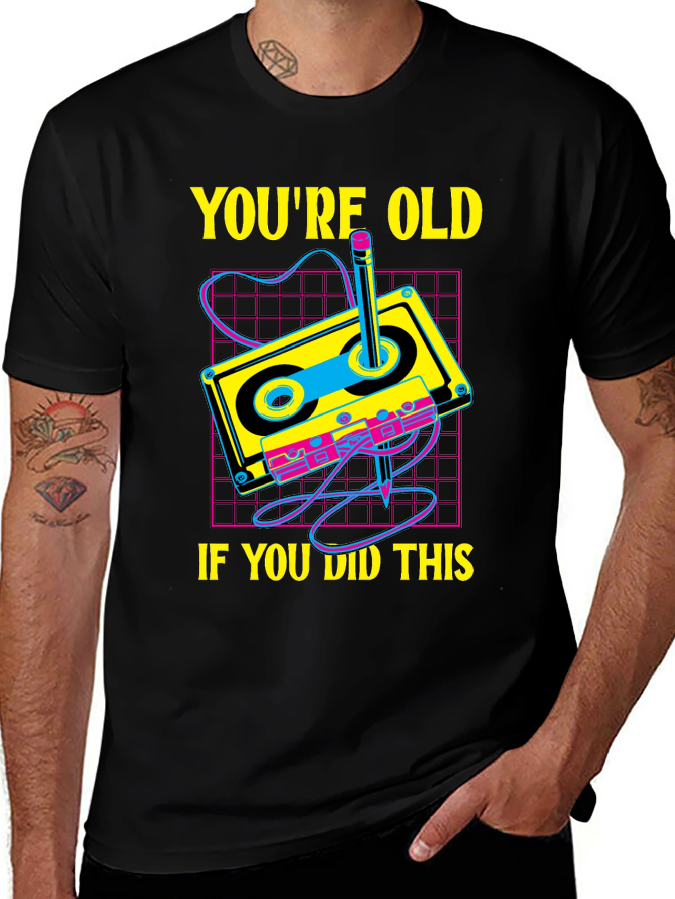 Variant 15 of Retro Cassette Tape T-Shirt - You're Old If You Did This