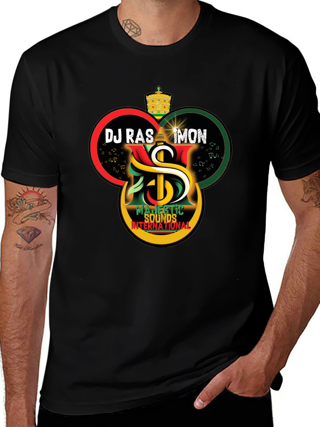 Variant 24 of DJ Ras I Mon Majestic Sounds T-Shirt