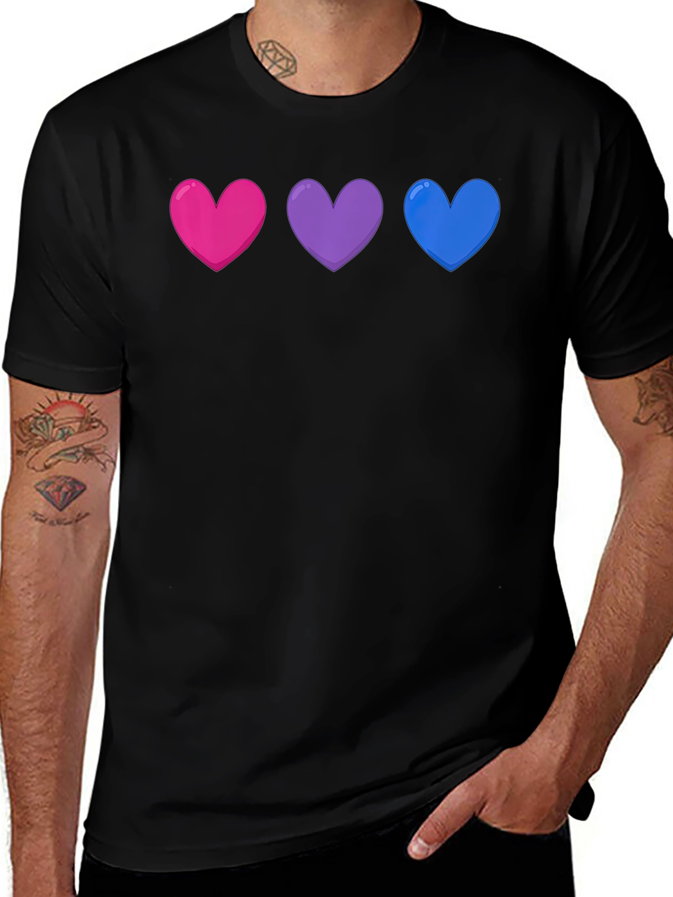 Bi Pride Heart T-Shirt - Show Your Colors!