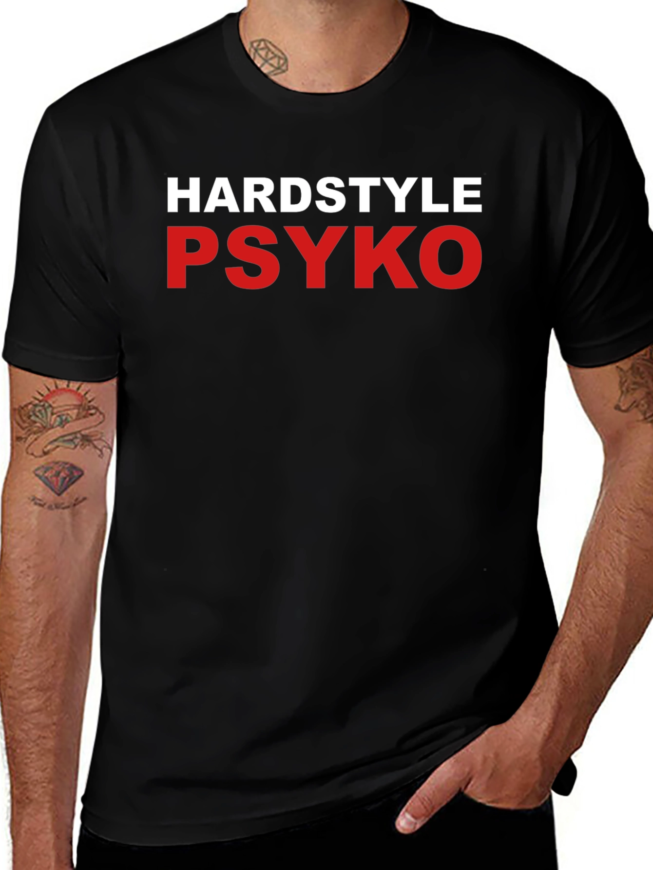 Variant 30 of Hardstyle Psyko Graphic Tee - Black T-Shirt