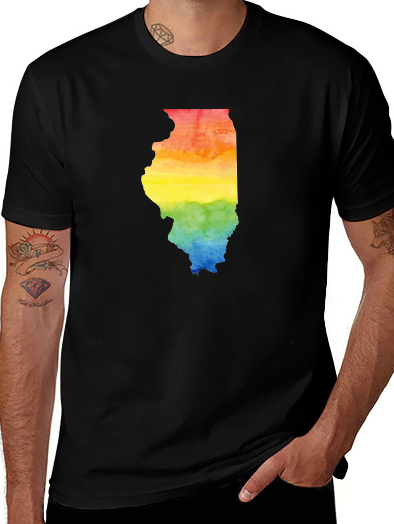 Rainbow Illinois State Pride T-Shirt