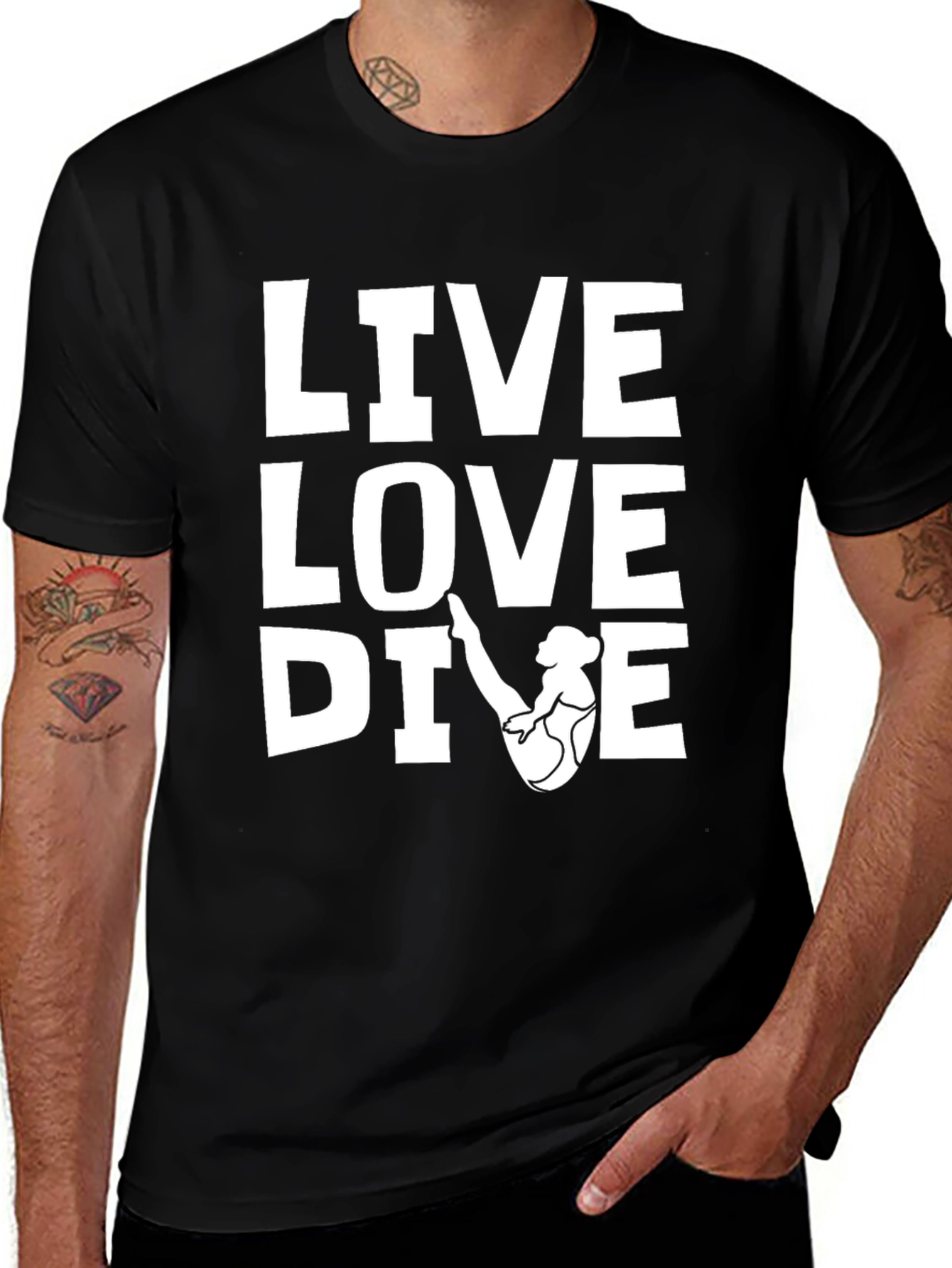 Variant 18 of Live Love Dive T-Shirt - Scuba Diving Apparel