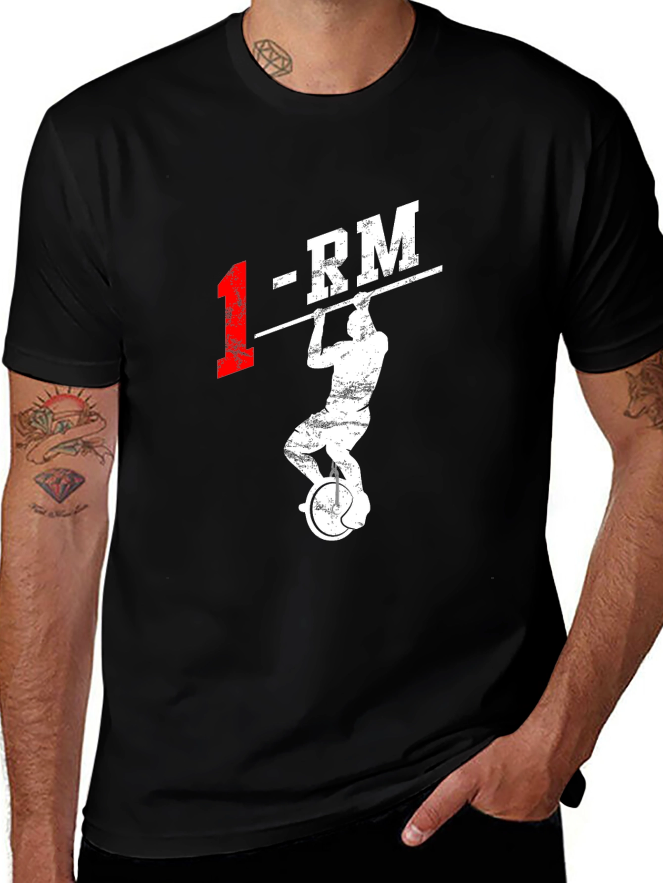 Variant 4 of 1-RM Unicycling Lift T-Shirt