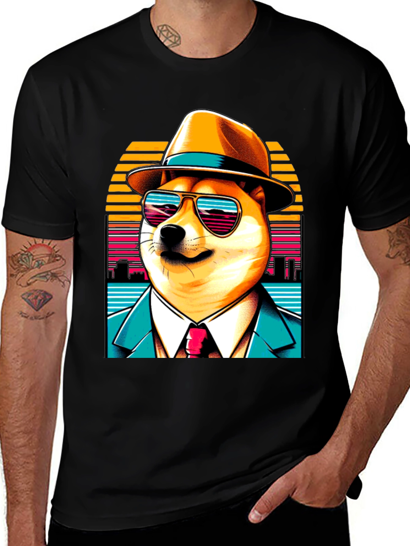 Doge Detective T-Shirt - Cool Retro Style