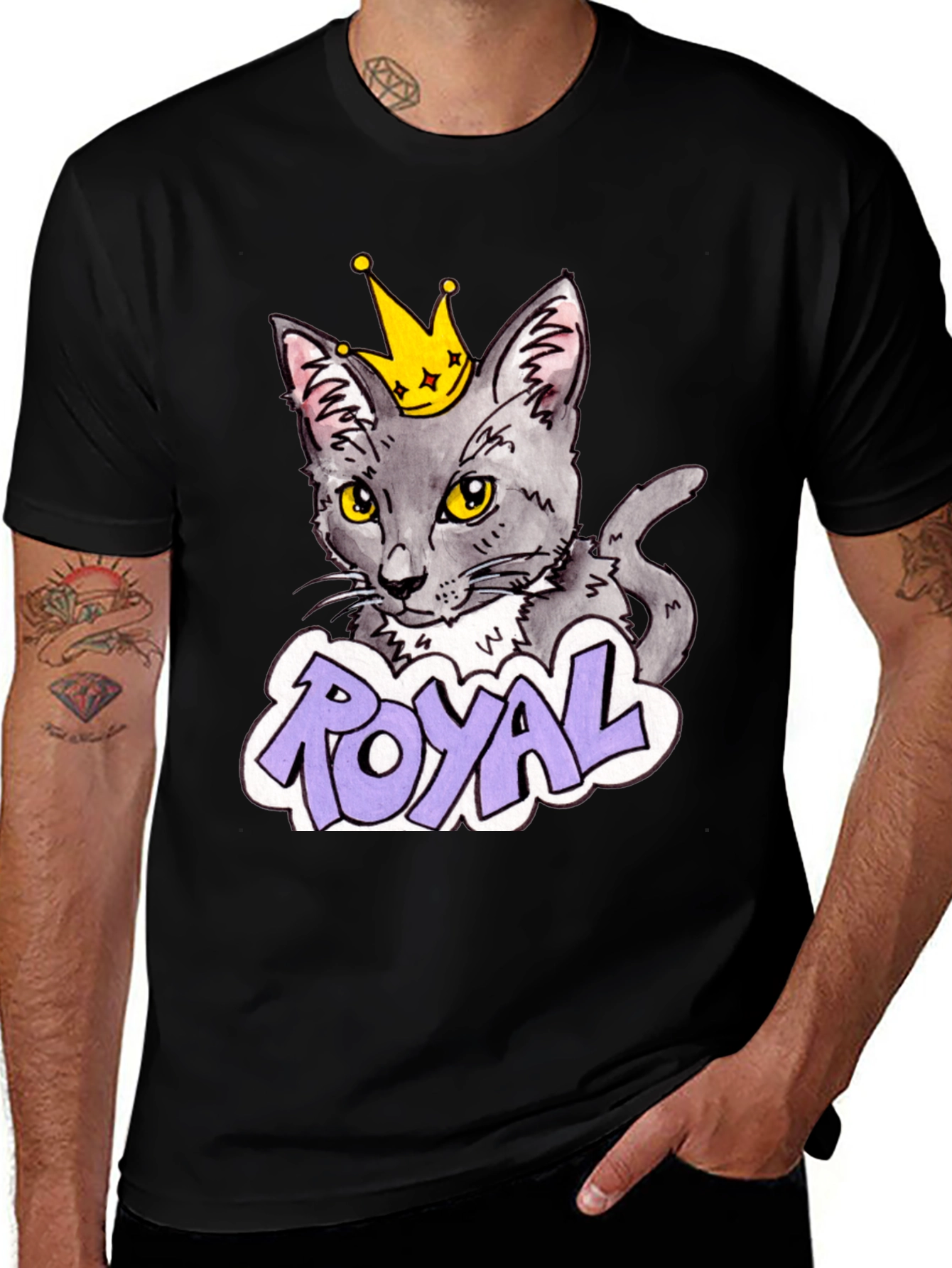 Variant 27 of Royal Cat T-Shirt - Unique Graphic Tee