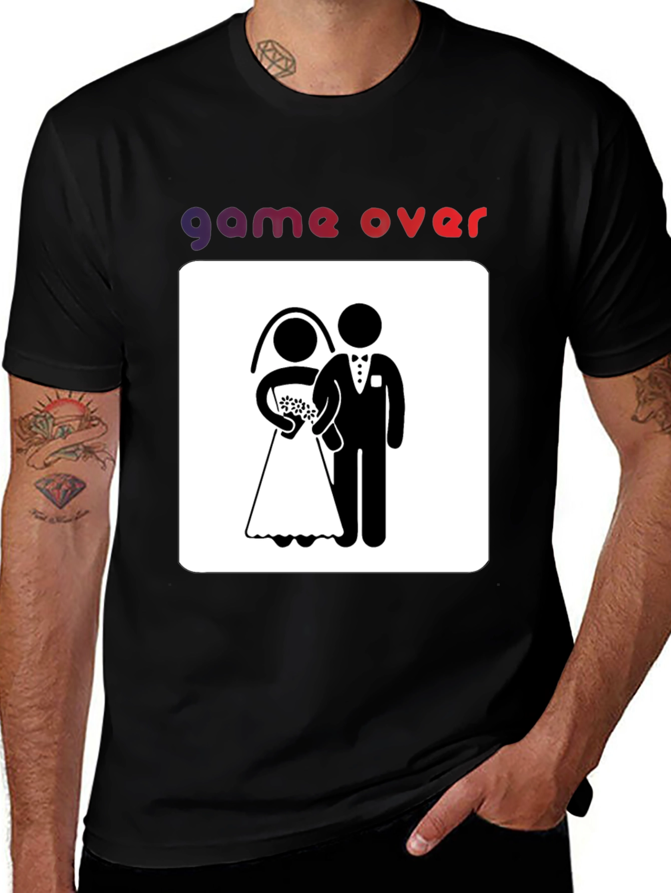 Variant 26 of Game Over Wedding T-Shirt - Funny Groom Gift
