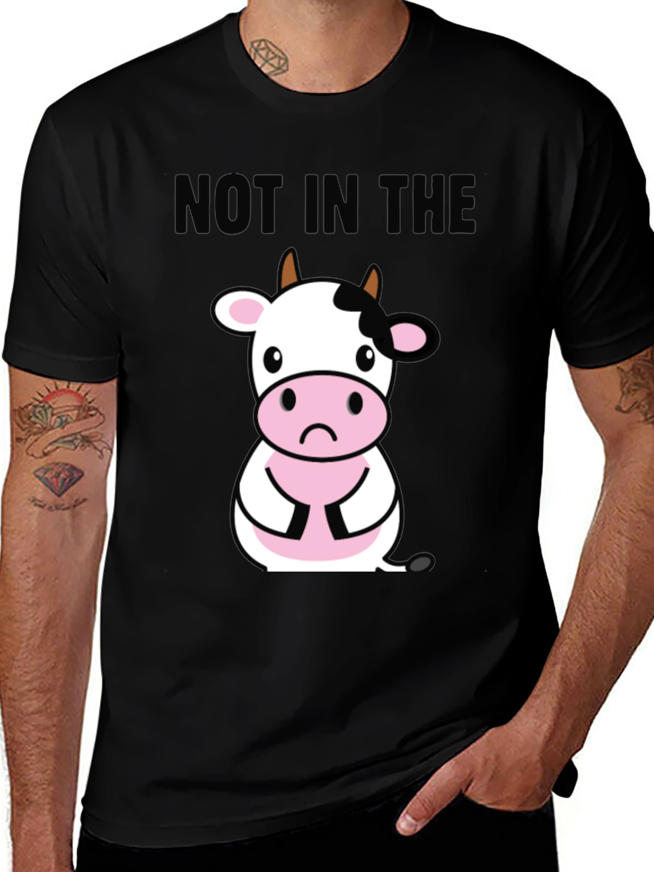 Variant 7 of Sad Cow Graphic Tee - "Not in the..." T-Shirt