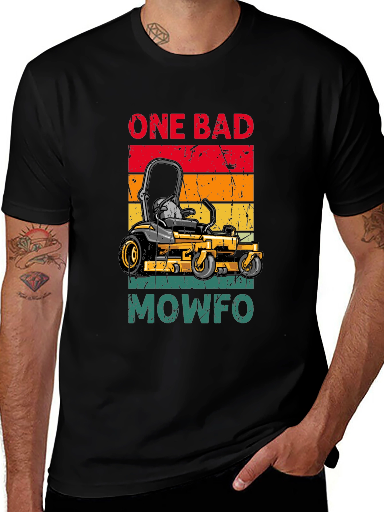 Variant 15 of One Bad Mowfo T-Shirt - Funny Lawn Mowing Tee