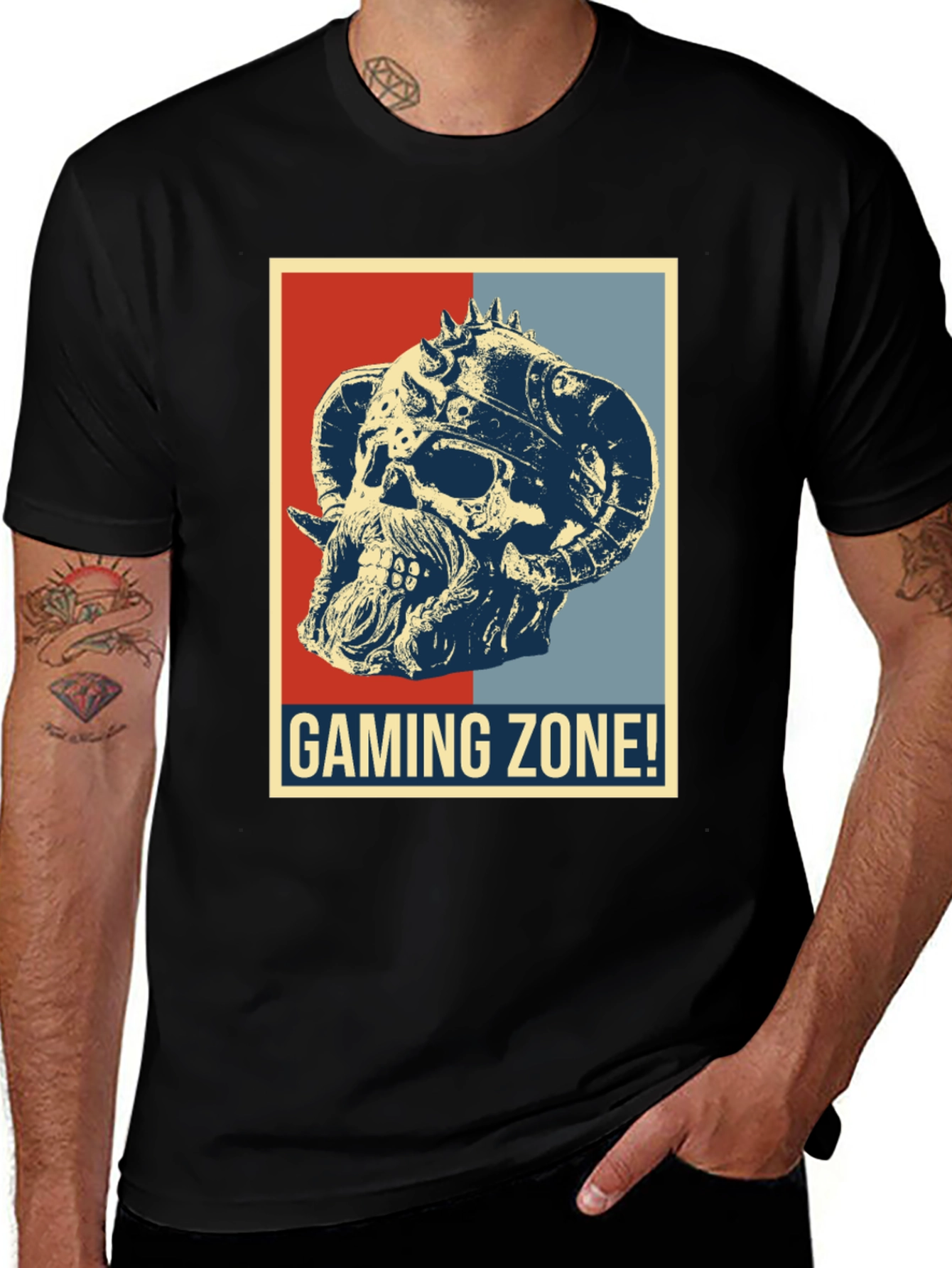 Variant 13 of Gaming Zone Viking Skull T-Shirt