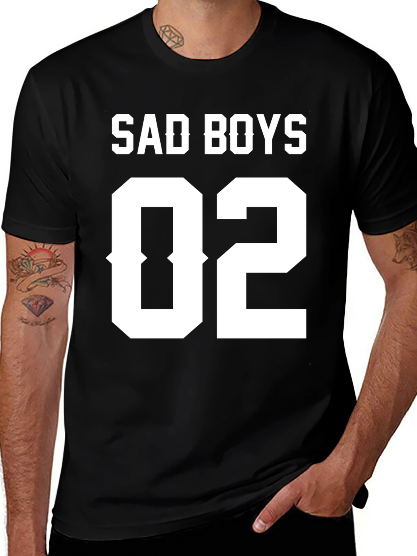 Variant 26 of Sad Boys 02 Black T-Shirt
