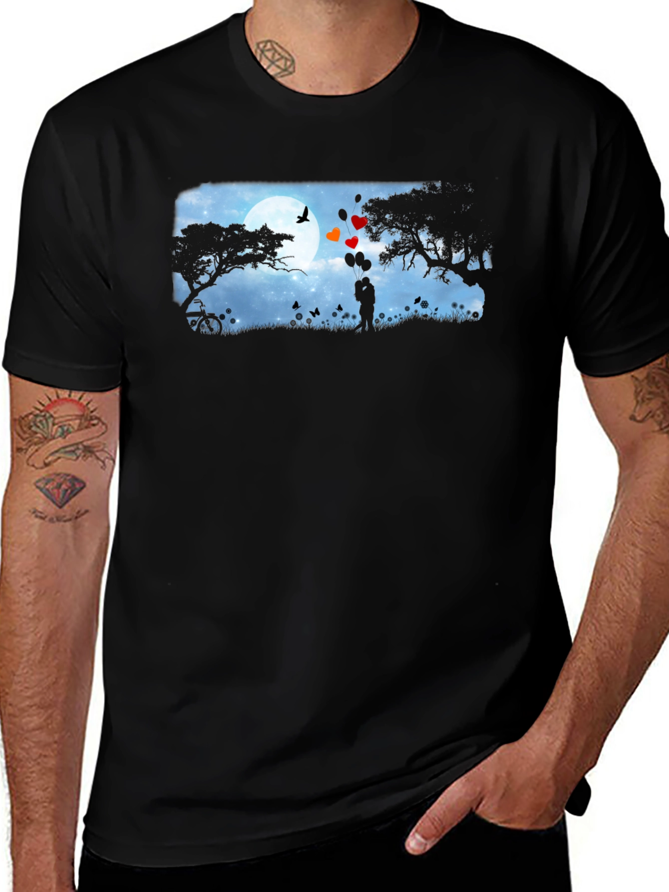 Romantic Moonlight Scene T-Shirt