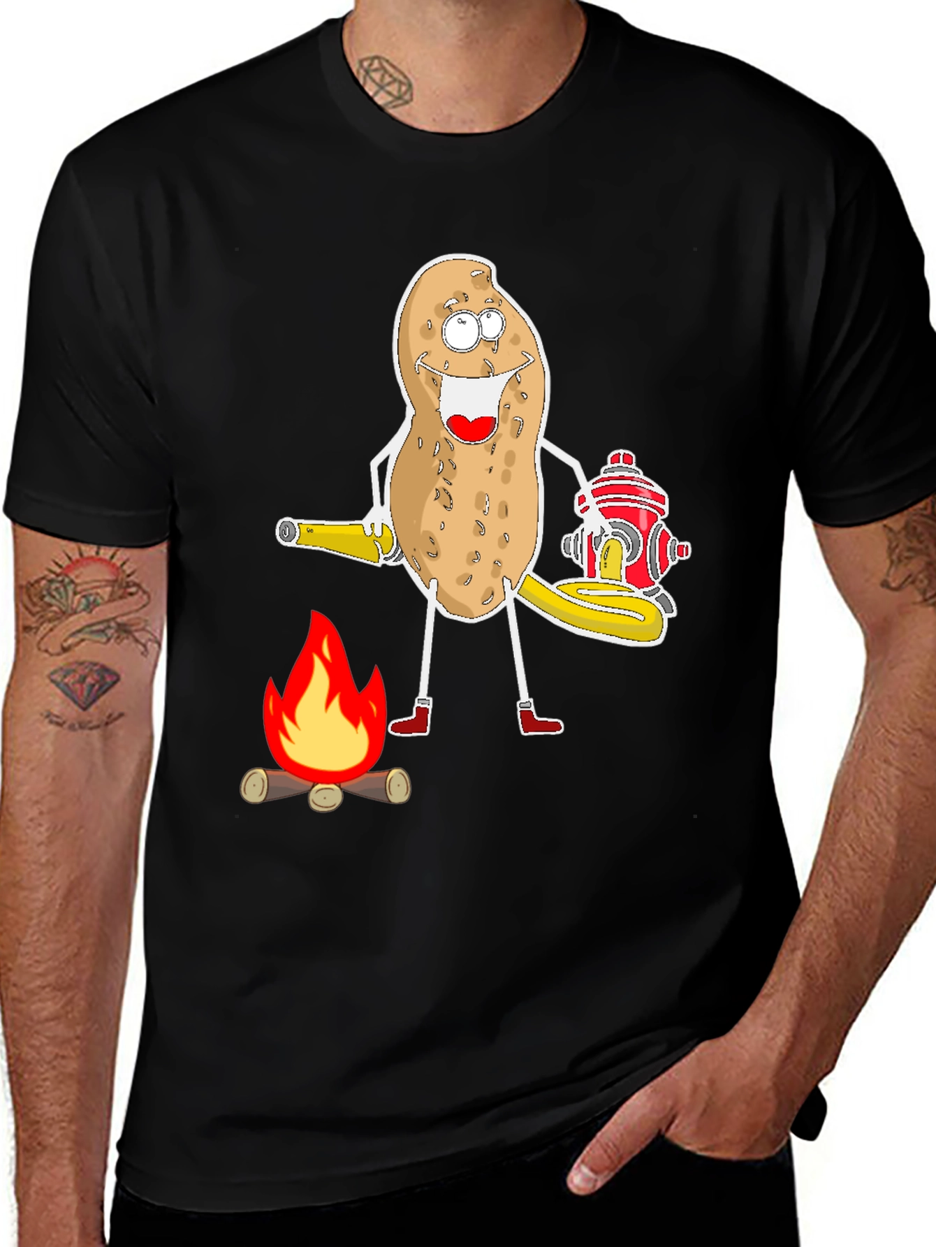 Variant 27 of Funny Potato Firefighter T-Shirt