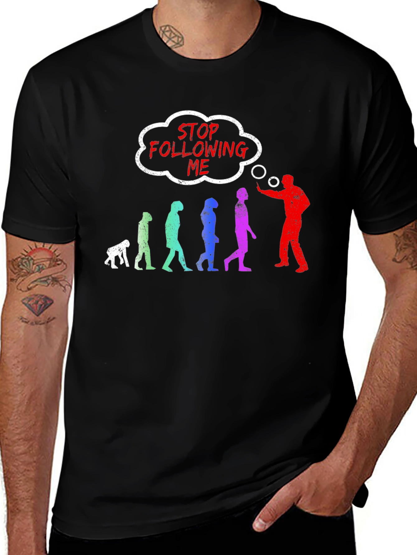 Variant 17 of Evolution Humor Graphic T-Shirt