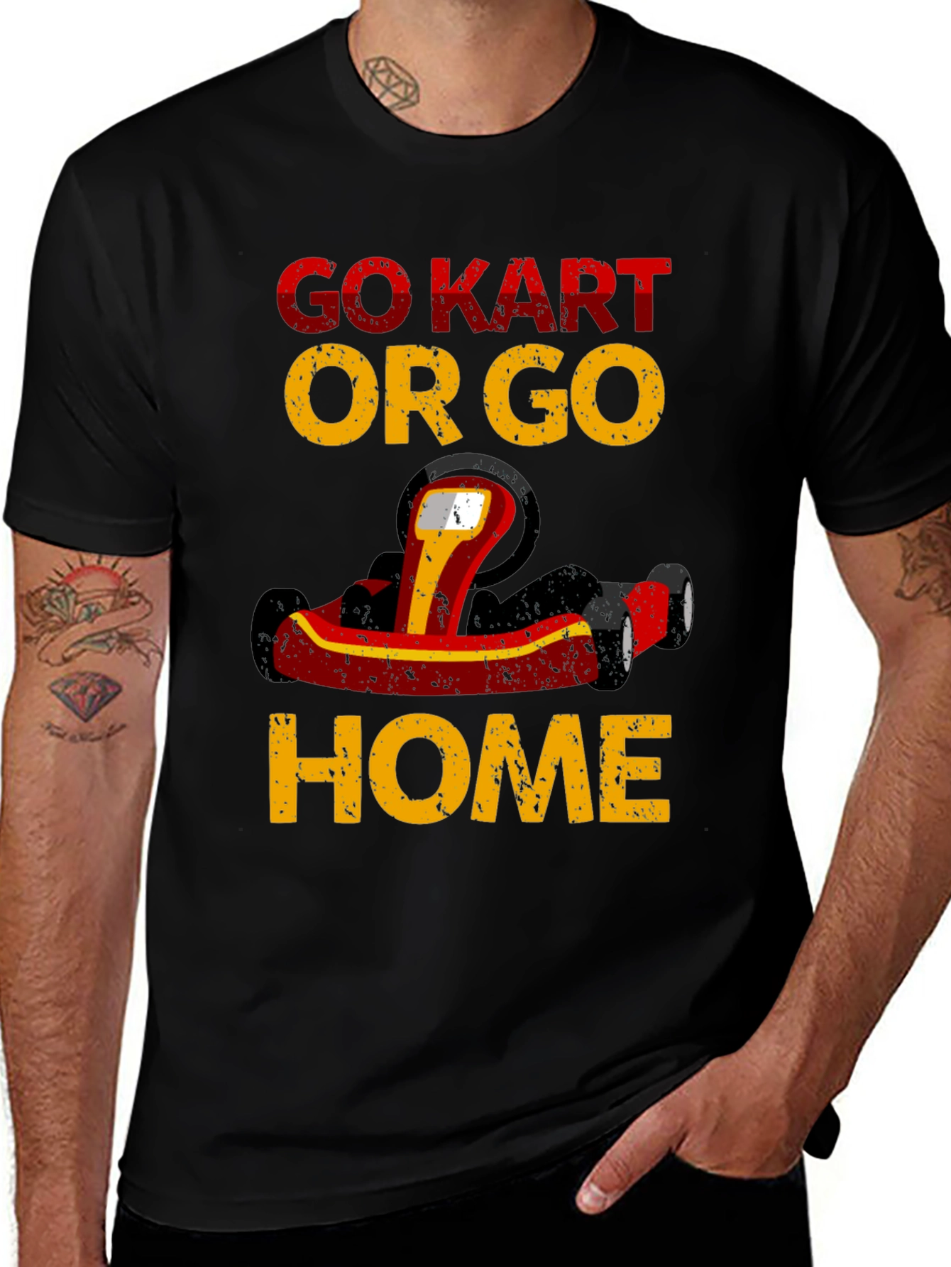 Variant 30 of Go Kart or Go Home Tee - Racing Kart Graphic T-Shirt