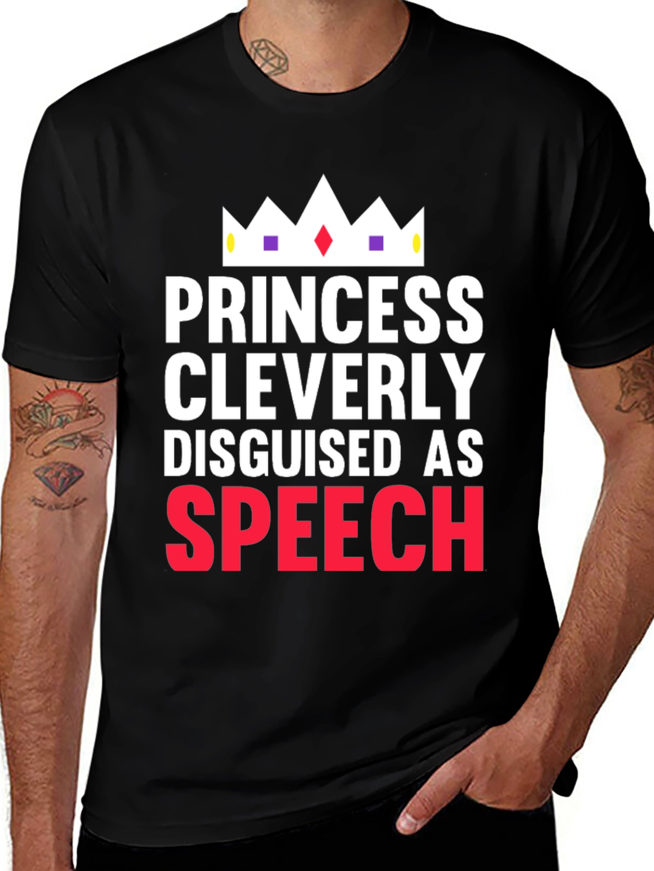 Variant 17 of Princess Cleverly Disguised as Speech T-Shirt