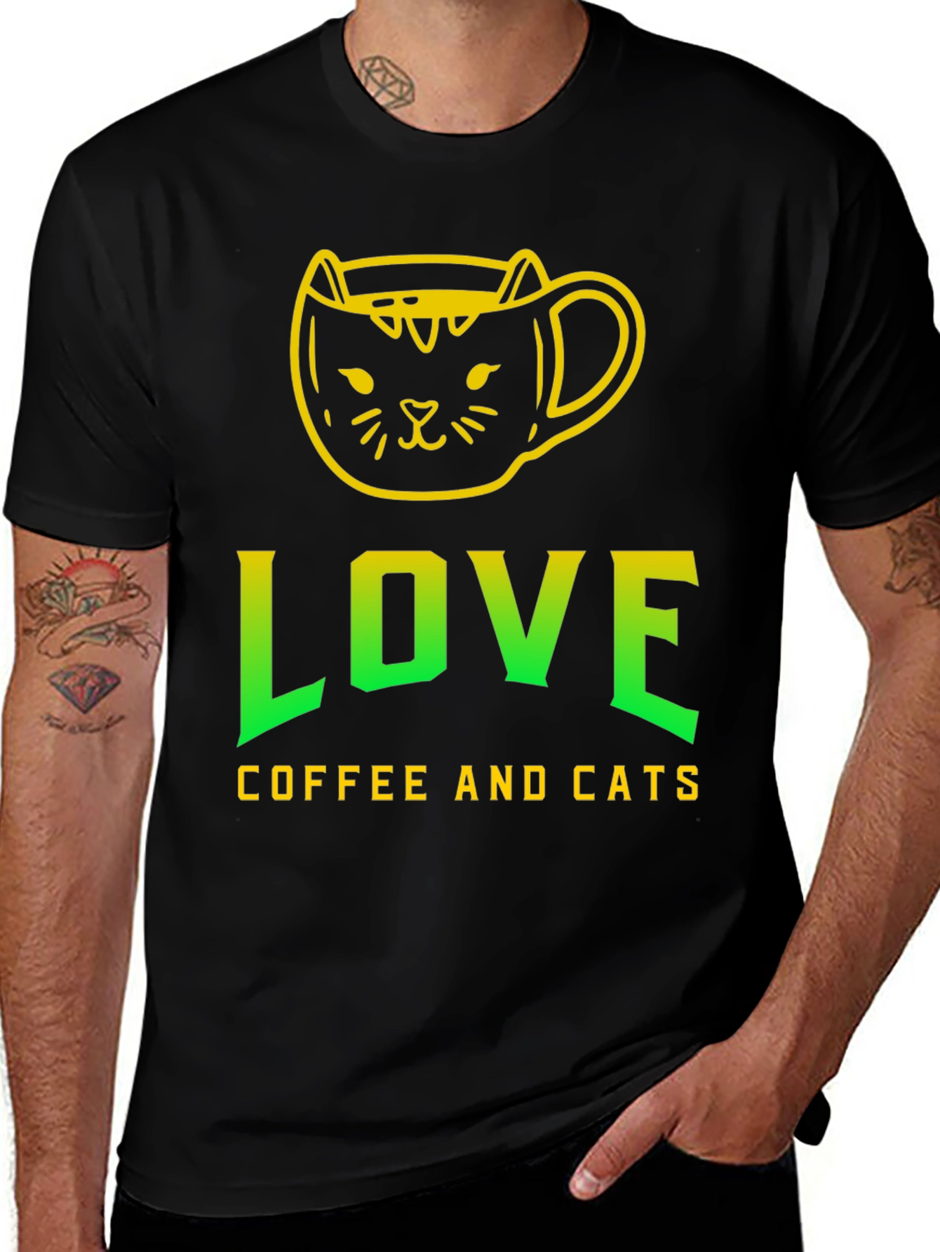 Variant 6 of Love Coffee and Cats T-Shirt