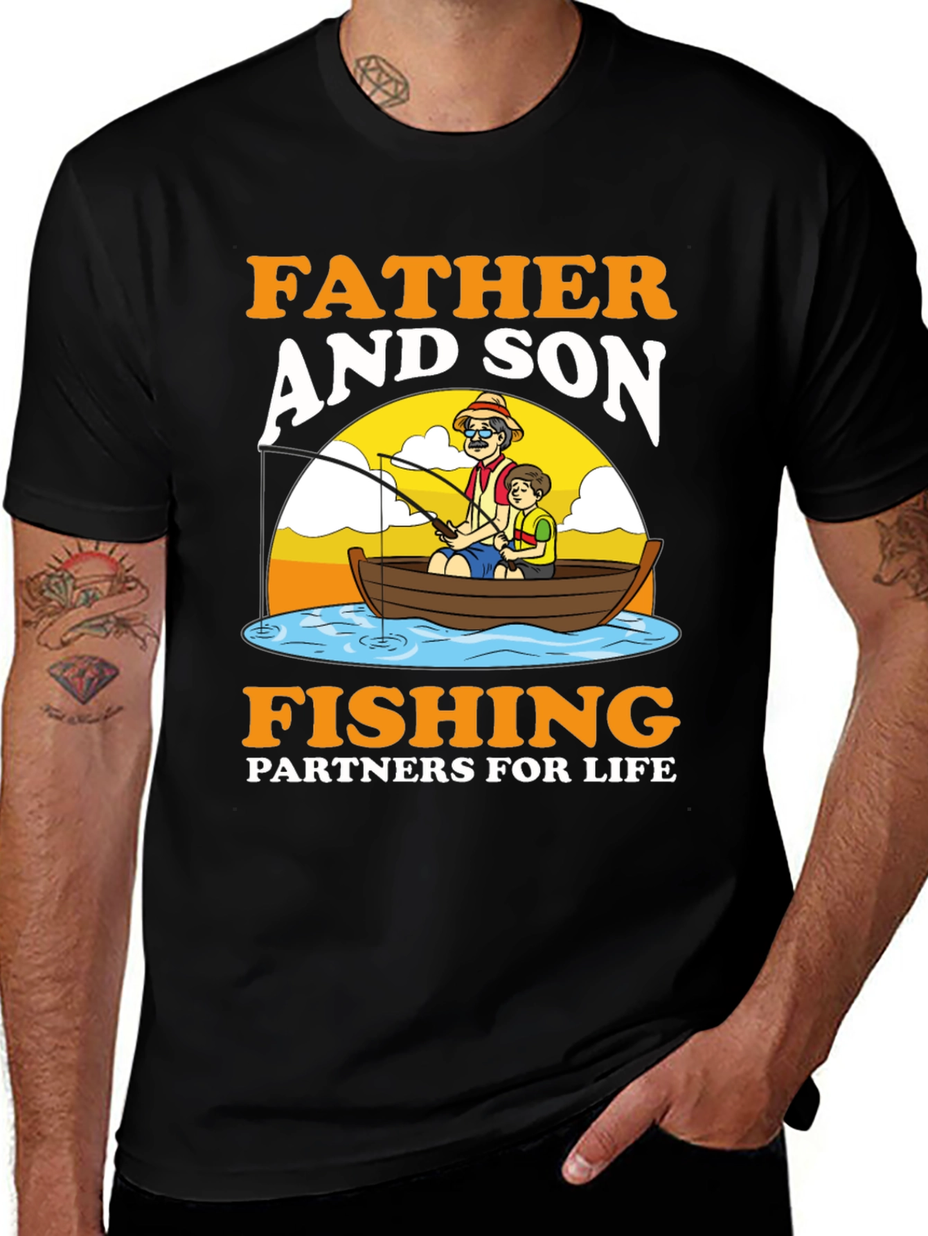 Variant 24 of Father and Son Fishing Partners T-Shirt