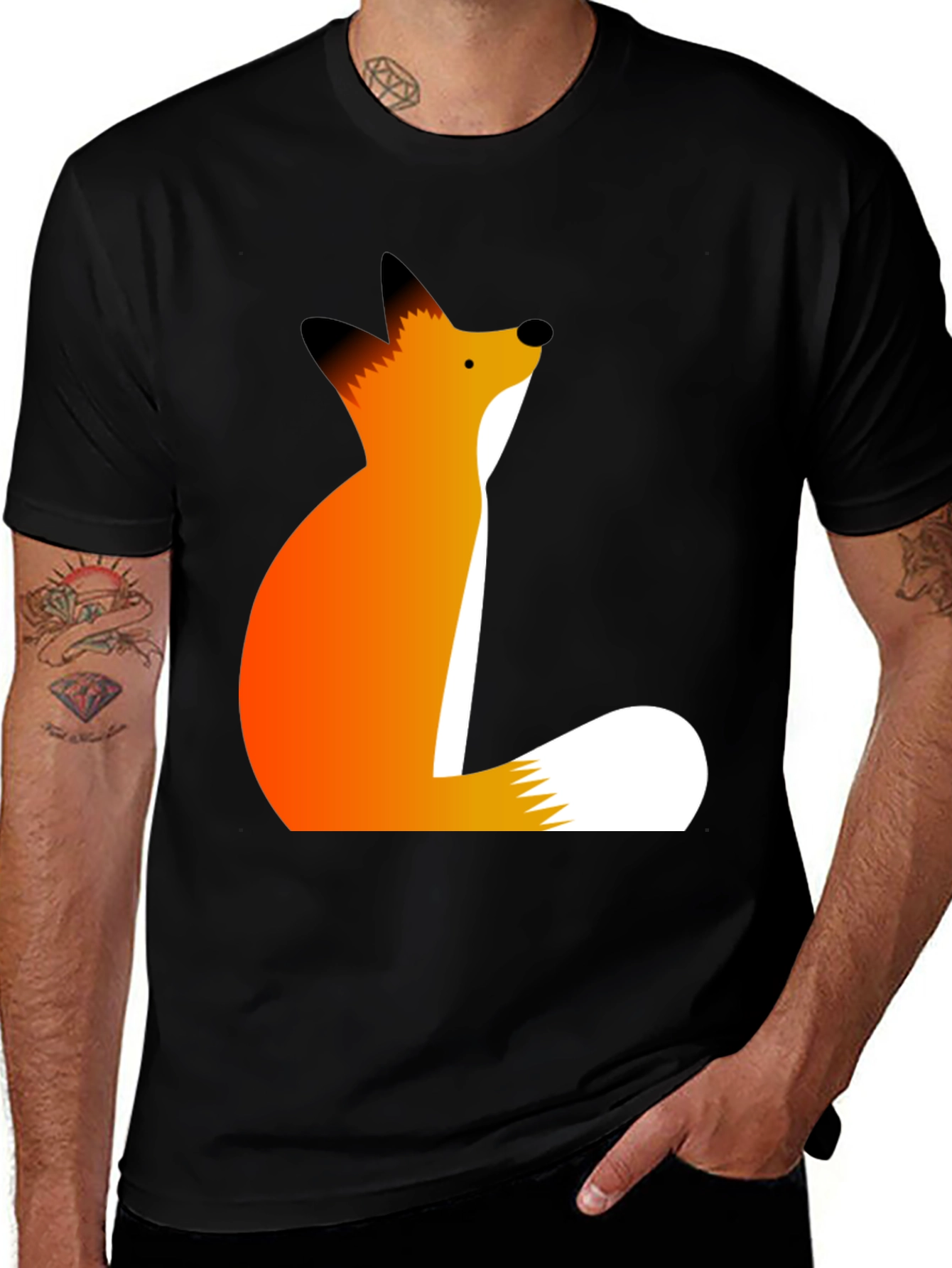 Variant 14 of Fox Graphic Print T-Shirt - Stylish and Unique Design