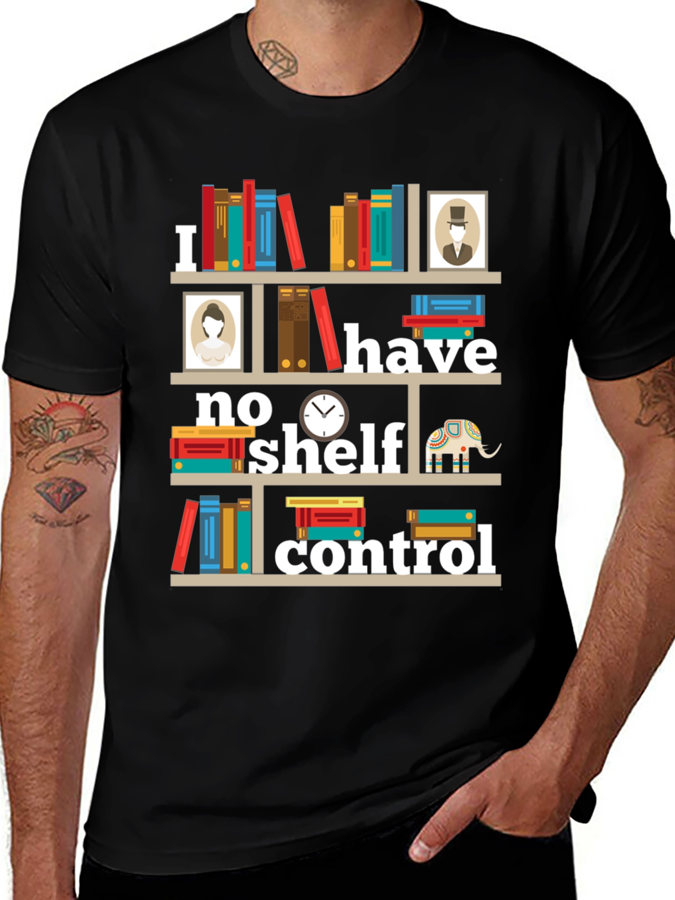 Variant 2 of Book Lover T-Shirt: I Have No Shelf Control!
