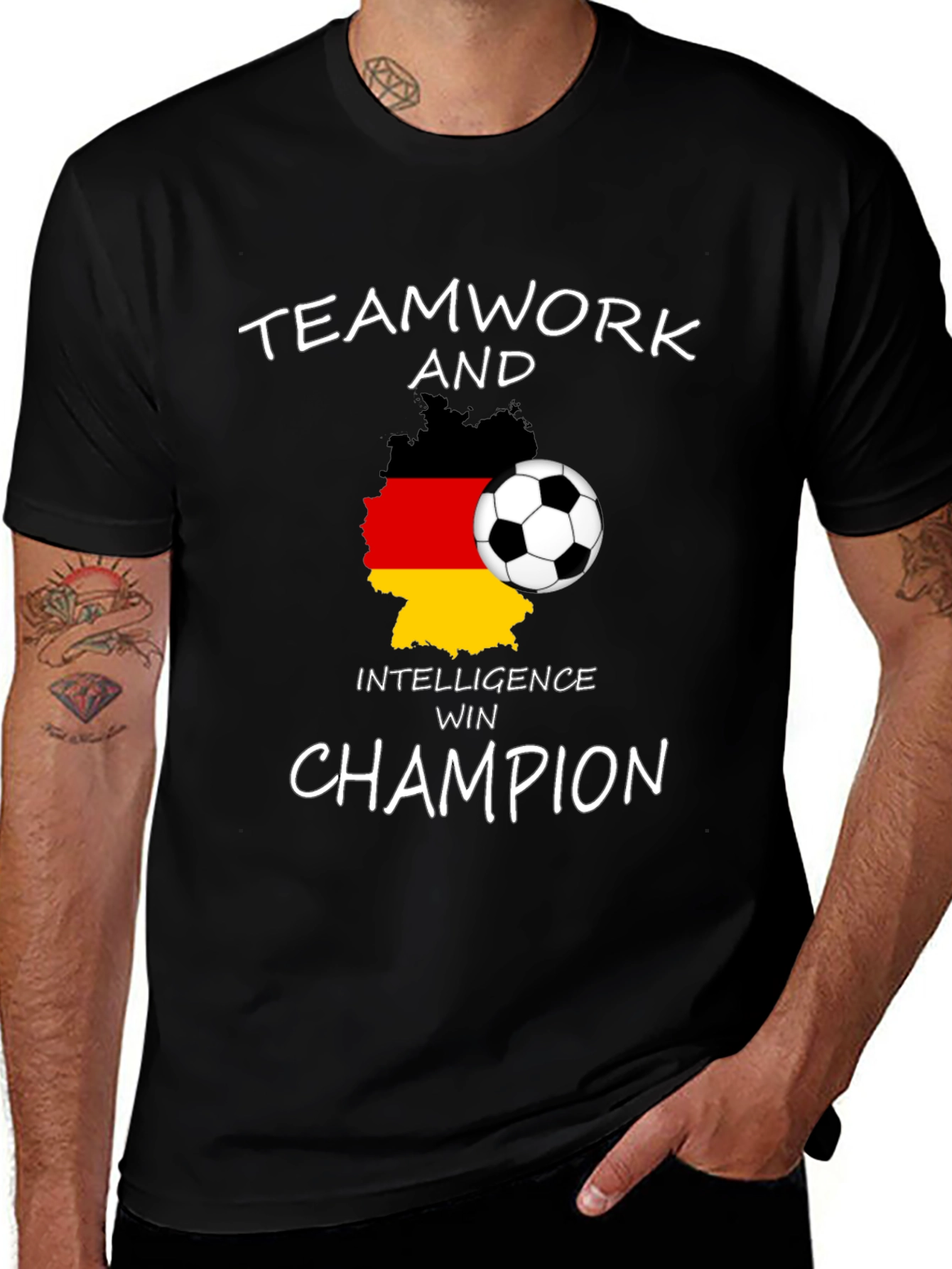 Variant 30 of Teamwork Wins Soccer Champion T-Shirt