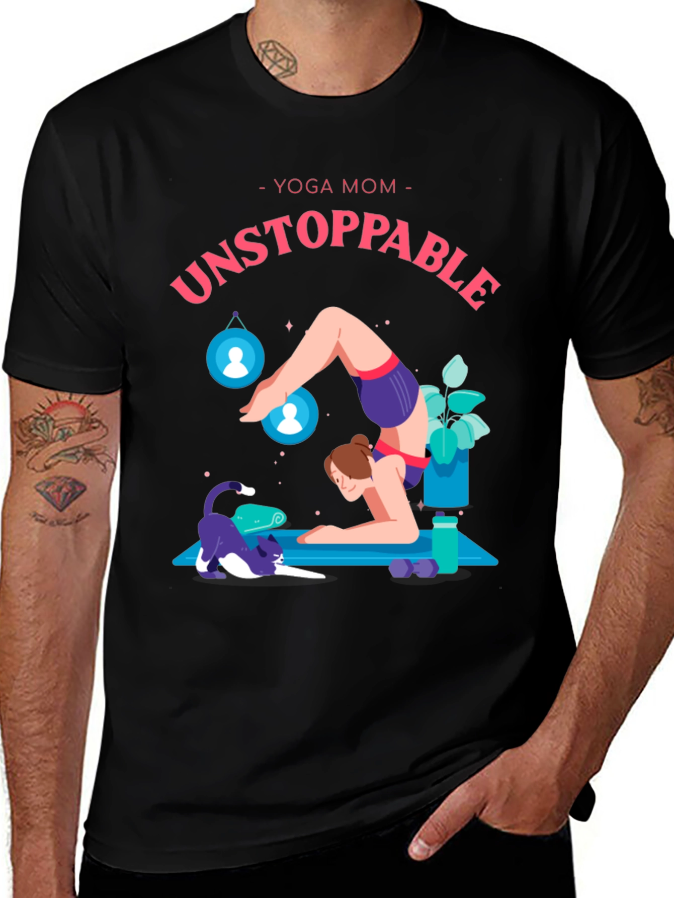 Variant 24 of Yoga Mom Unstoppable Graphic Tee