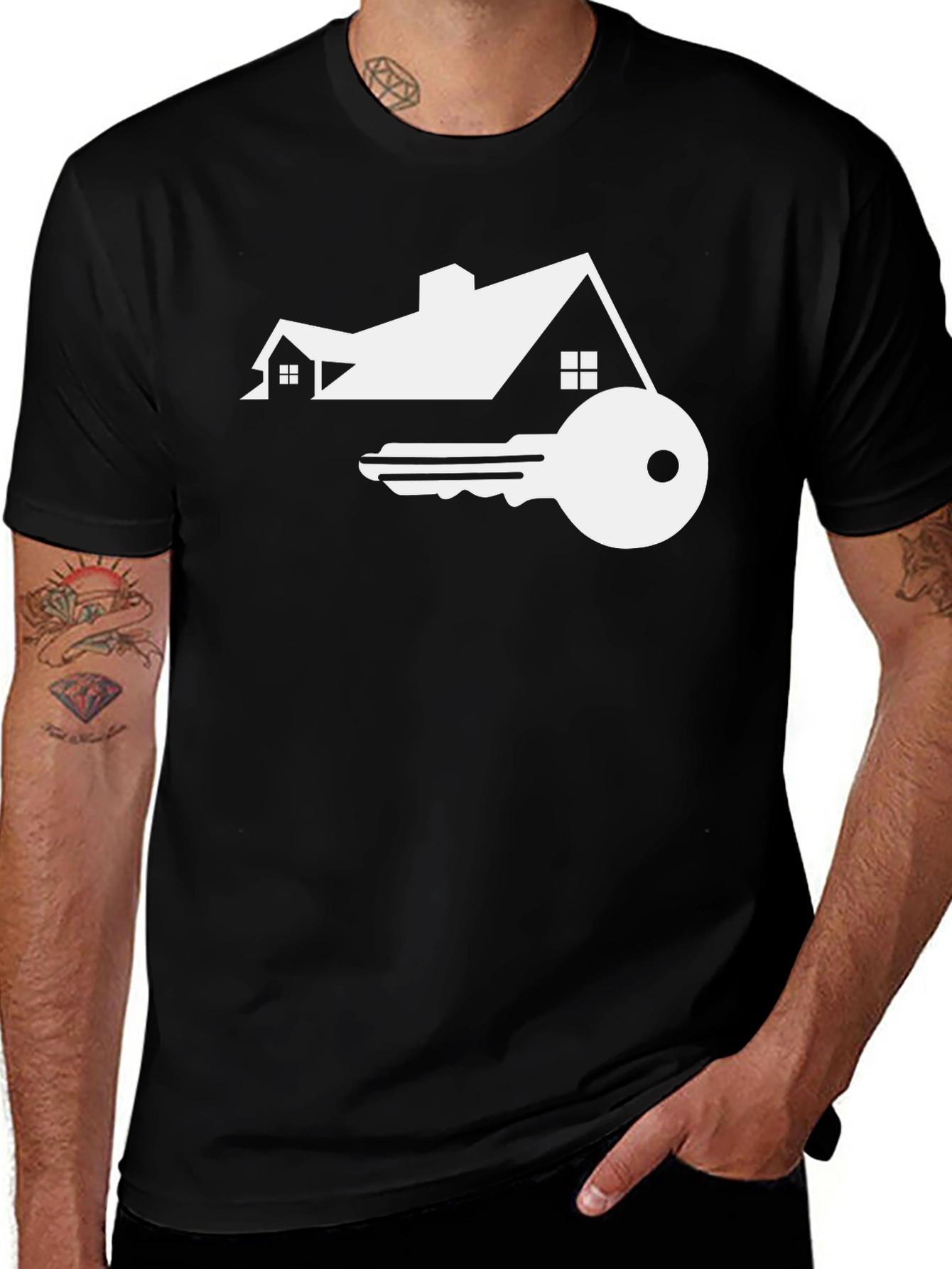 House Key Graphic T-Shirt - Black