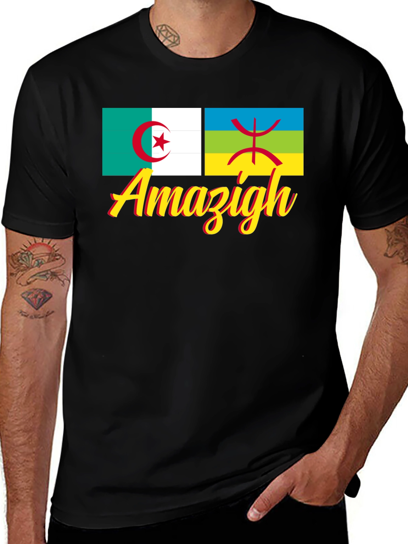Amazigh Pride T-Shirt: Algeria Berber Flag Design