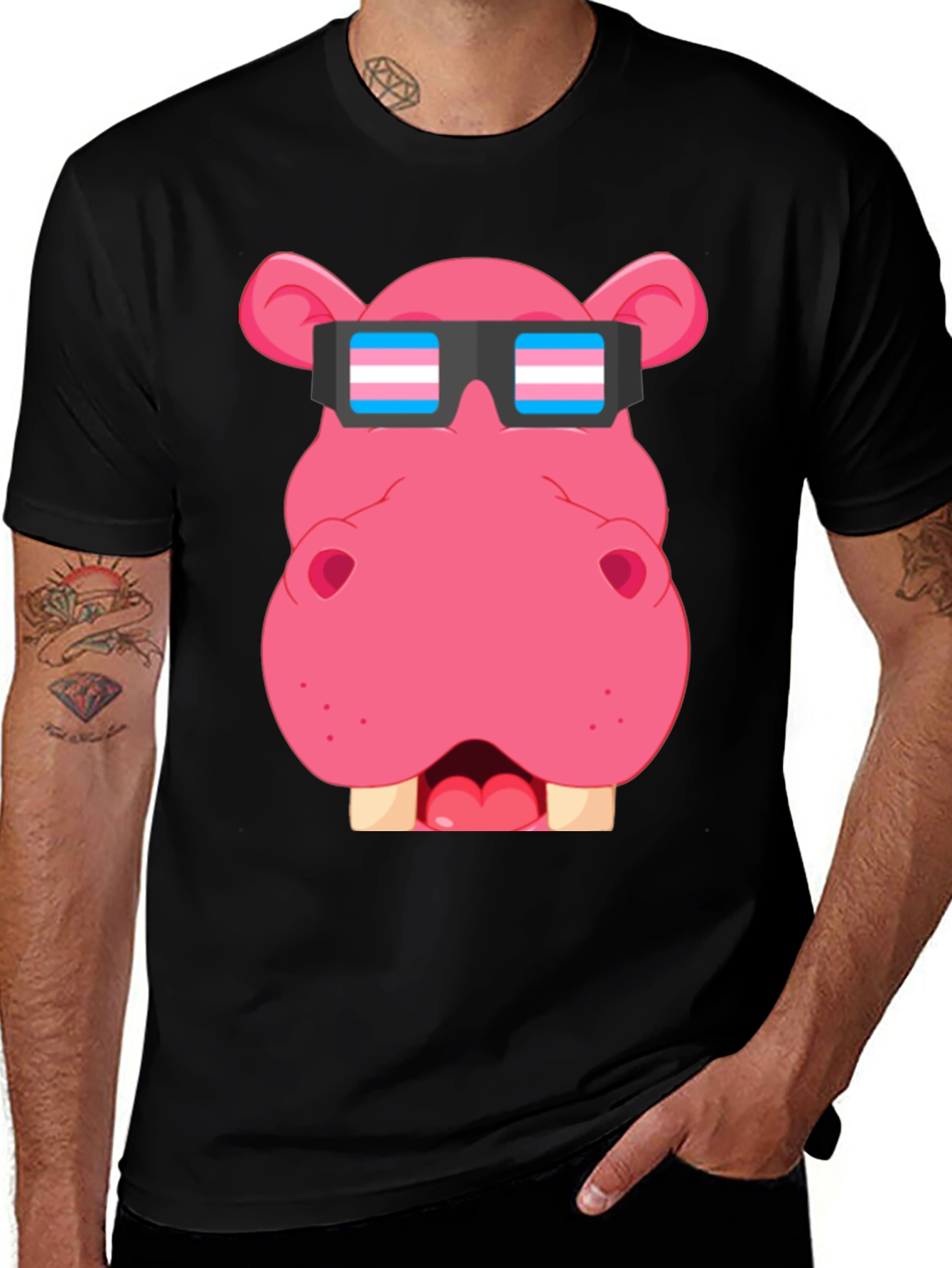 Hippo Transgender Pride T-Shirt