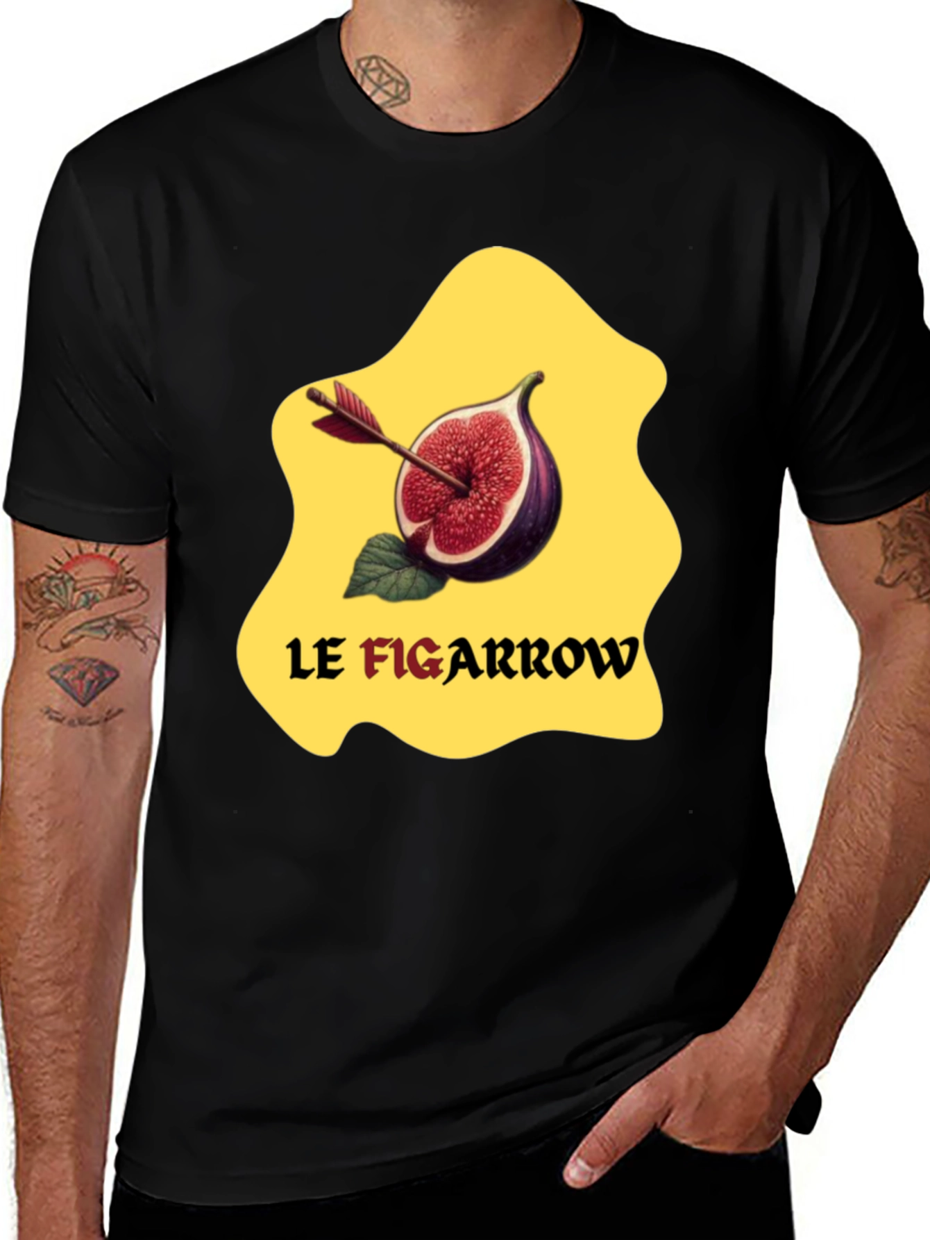Variant 2 of Le Figarrow Graphic Tee - Novelty Design