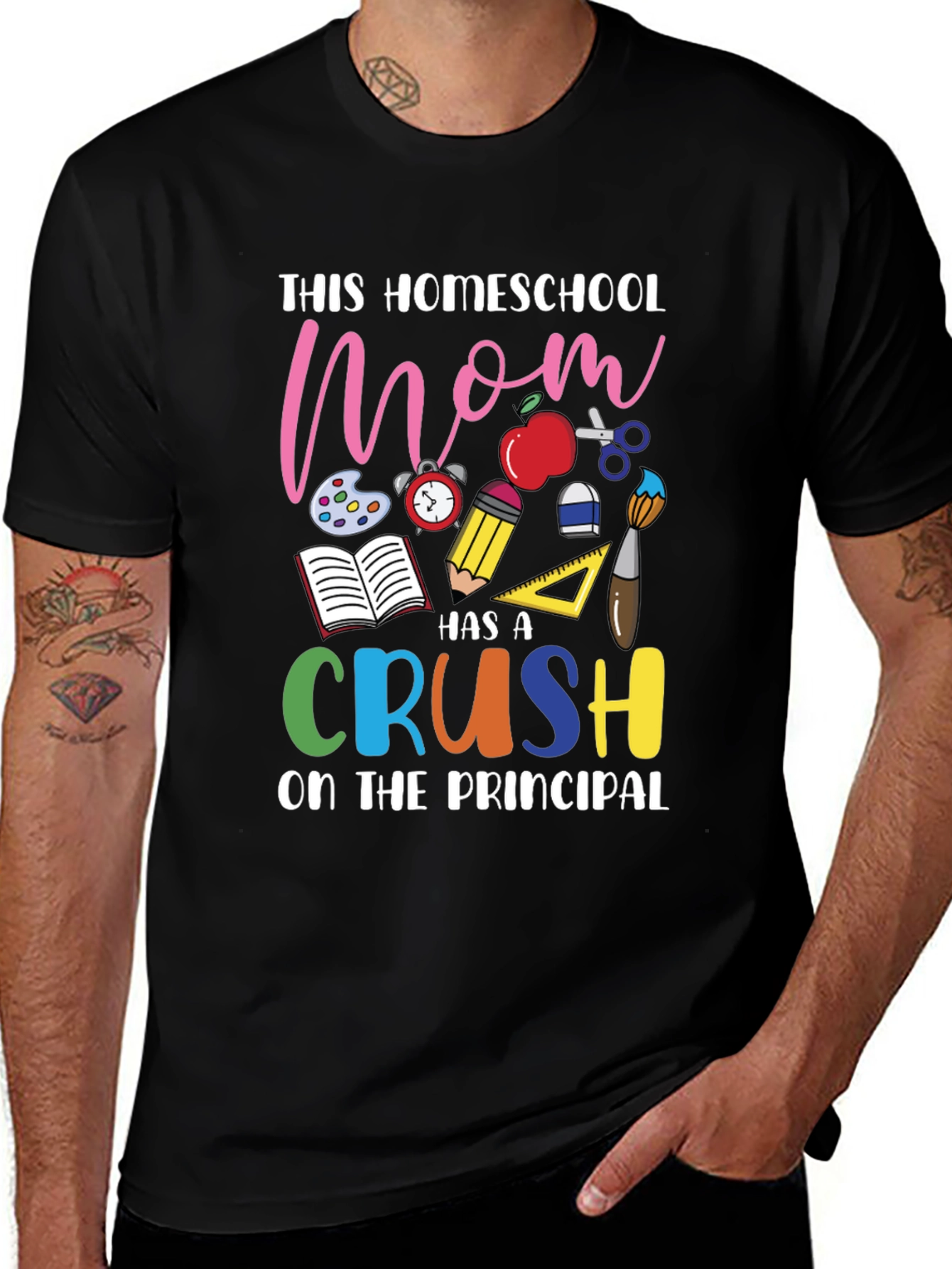 Variant 17 of Homeschool Mom Crush T-Shirt