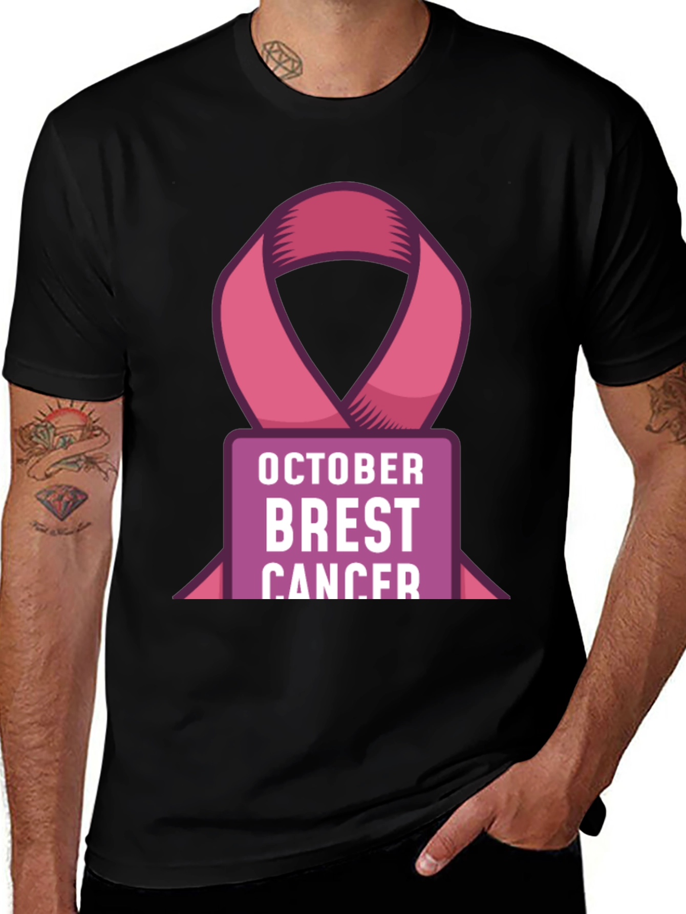October Breast Cancer Awareness Ribbon T-Shirt