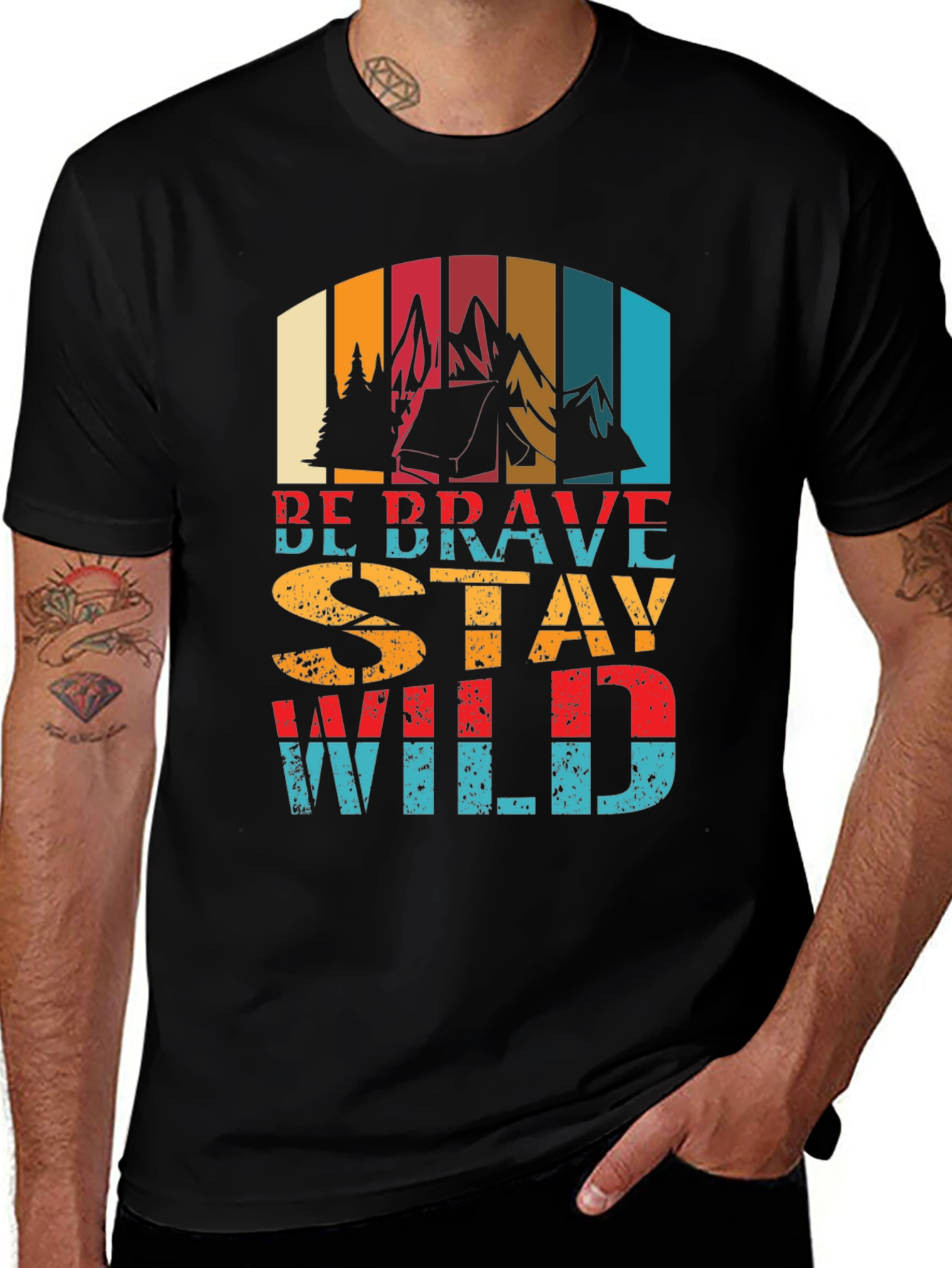 Variant 17 of Be Brave Stay Wild Graphic T-Shirt