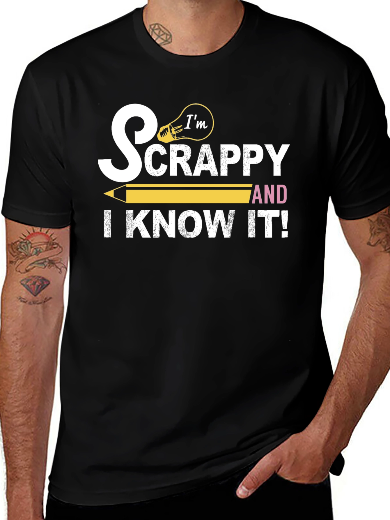 Variant 14 of Scrappy & I Know It! T-Shirt - Funny Crafting Tee