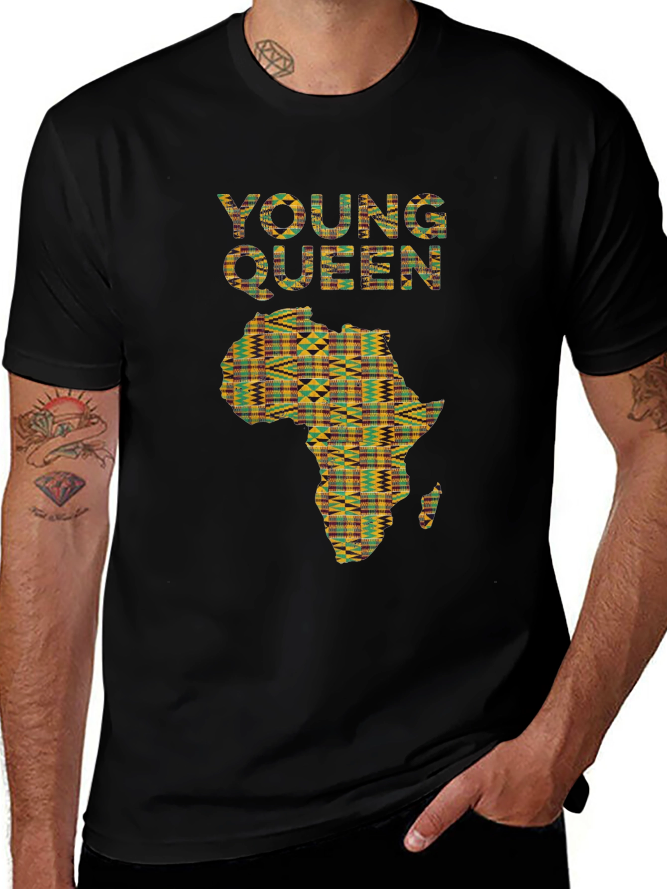 African Print "Young Queen" T-Shirt