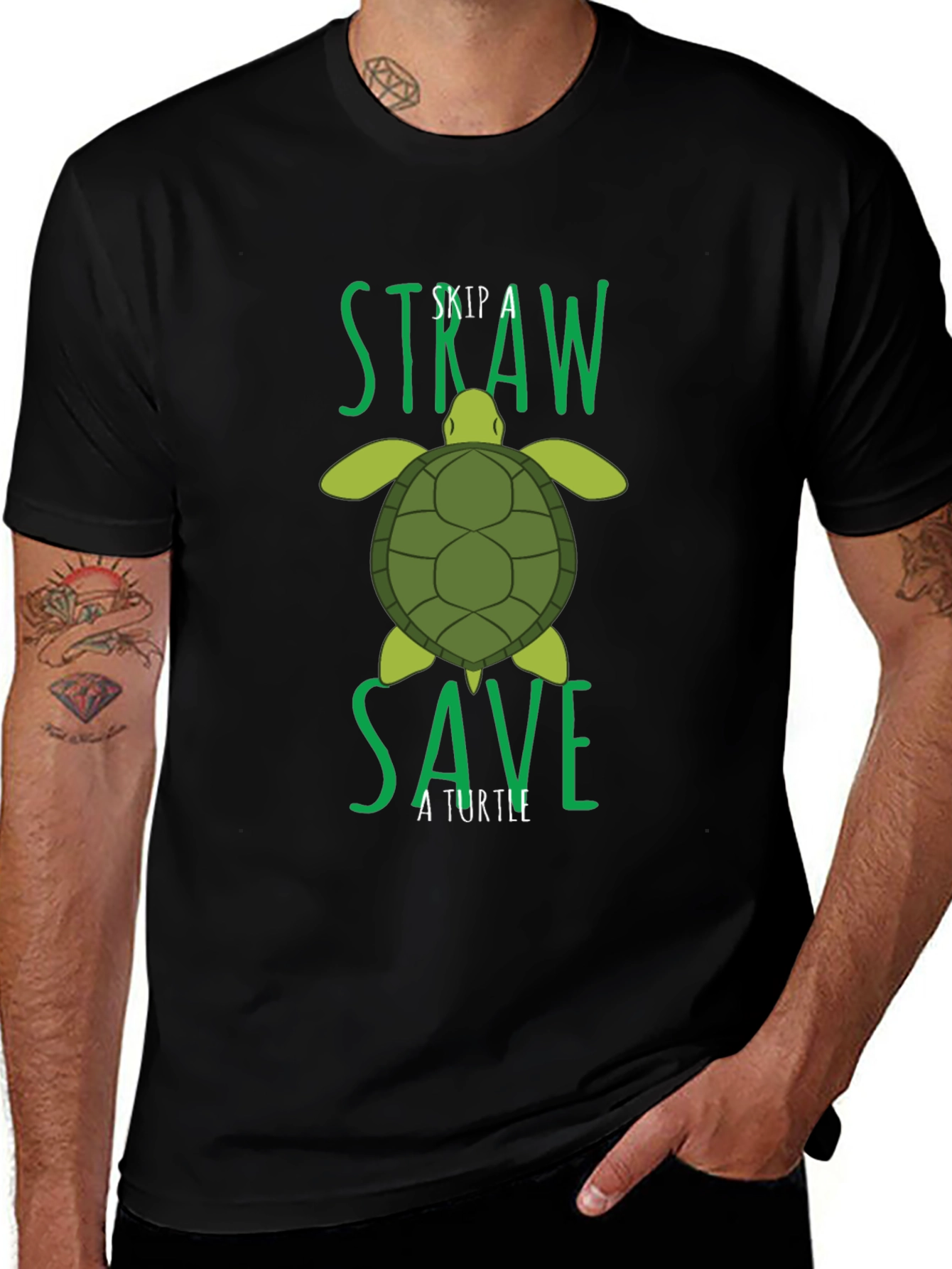 Skip a Straw Save a Turtle Graphic Tee