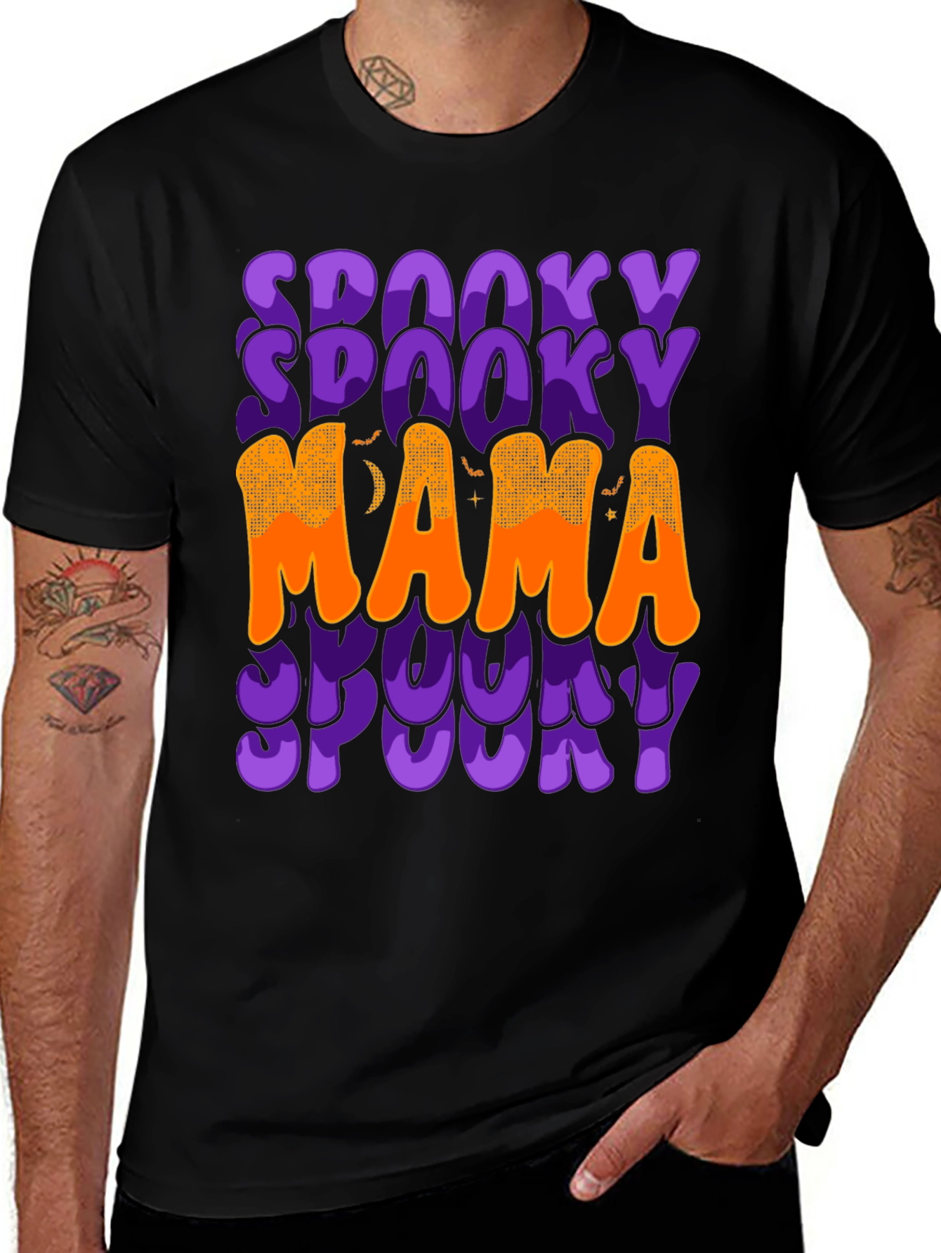 Variant 17 of Spooky Mama Halloween Graphic Tee
