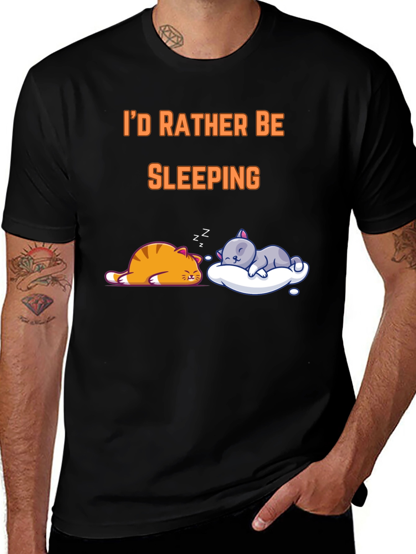 Variant 12 of I'd Rather Be Sleeping Cat T-Shirt