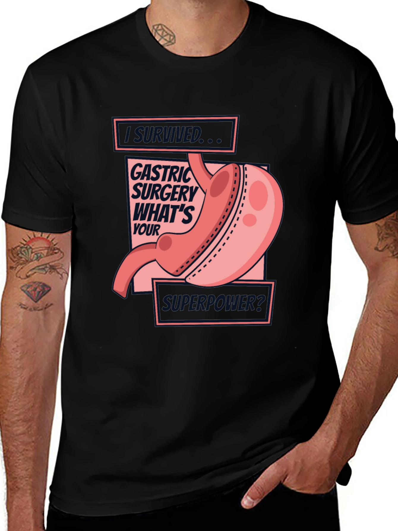 Variant 2 of Gastric Surgery Survivor Tee - What's Your Superpower?