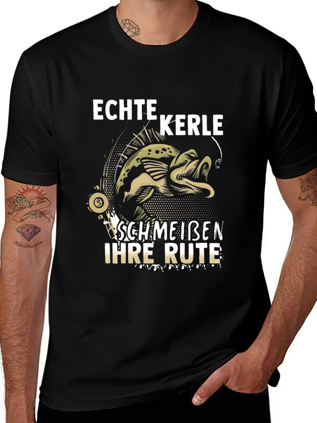 Variant 18 of Echte Kerle Fishing T-Shirt - Funny Fisherman Design