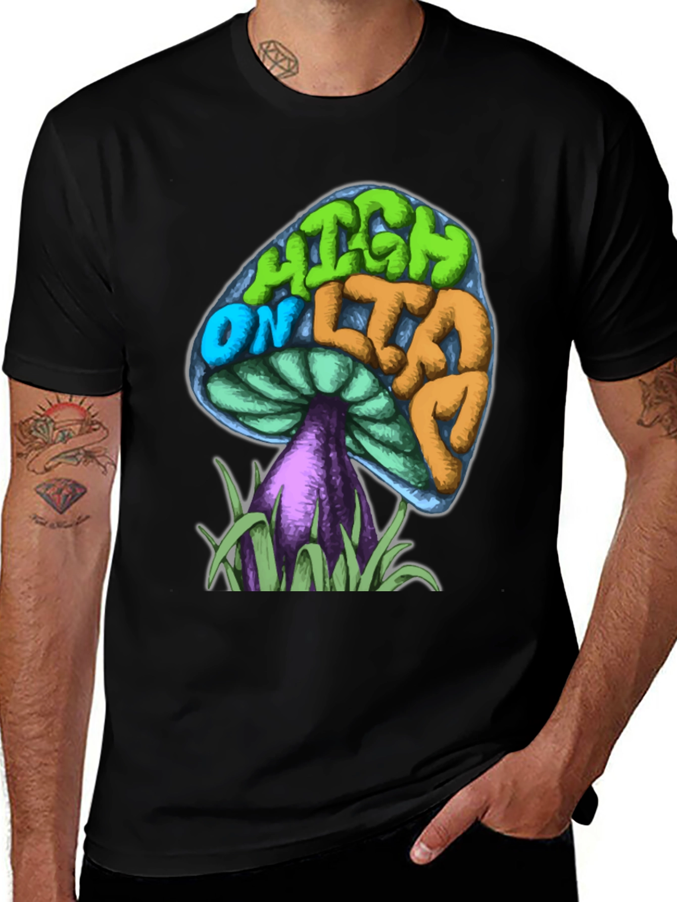 Variant 8 of Psychedelic Mushroom Graphic Tee - High On Life