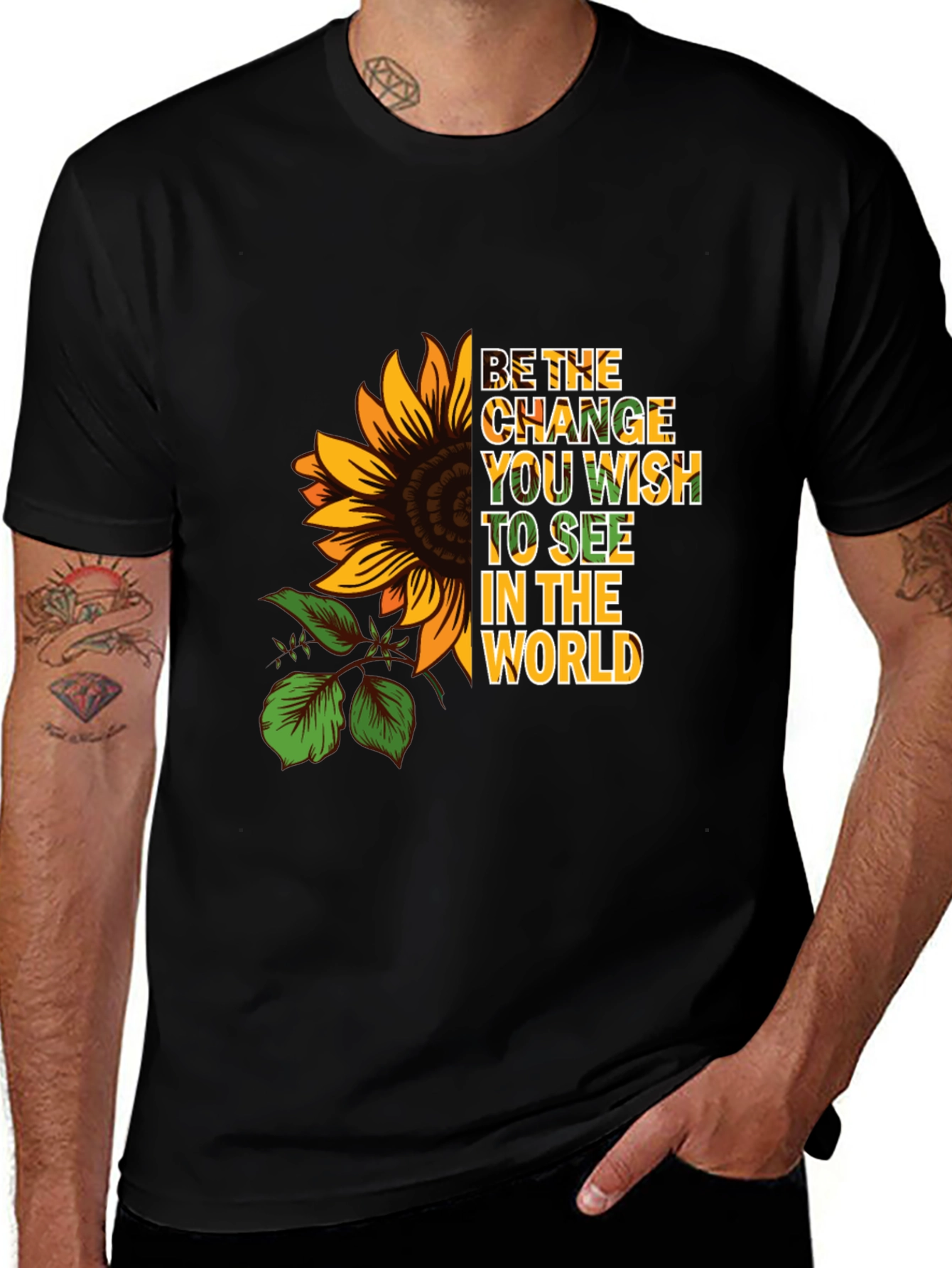 Variant 22 of Sunflower Change Wish Graphic Tee